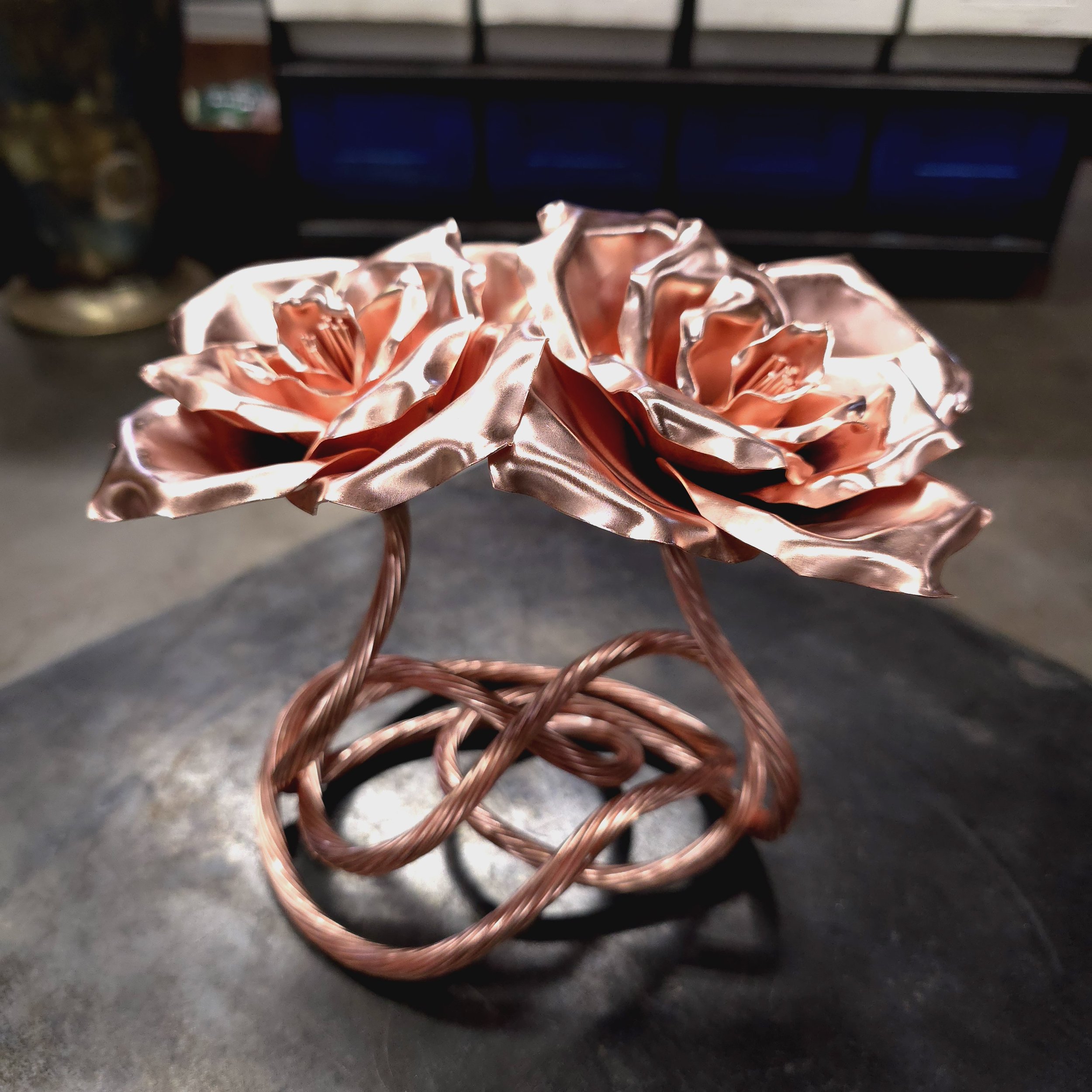 Tie the Knot Copper Roses #1648 wire