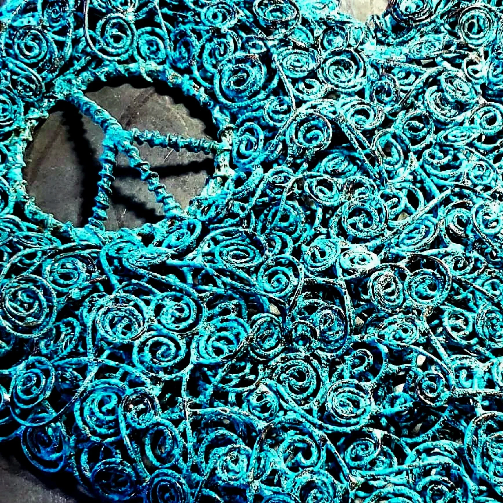 Copper Coil Peace Heart #.1813