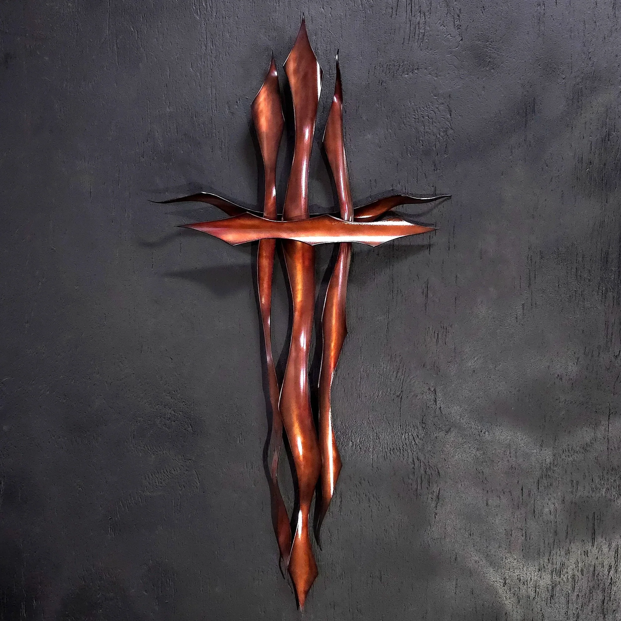 copper-trident-cross-antique-finish-front