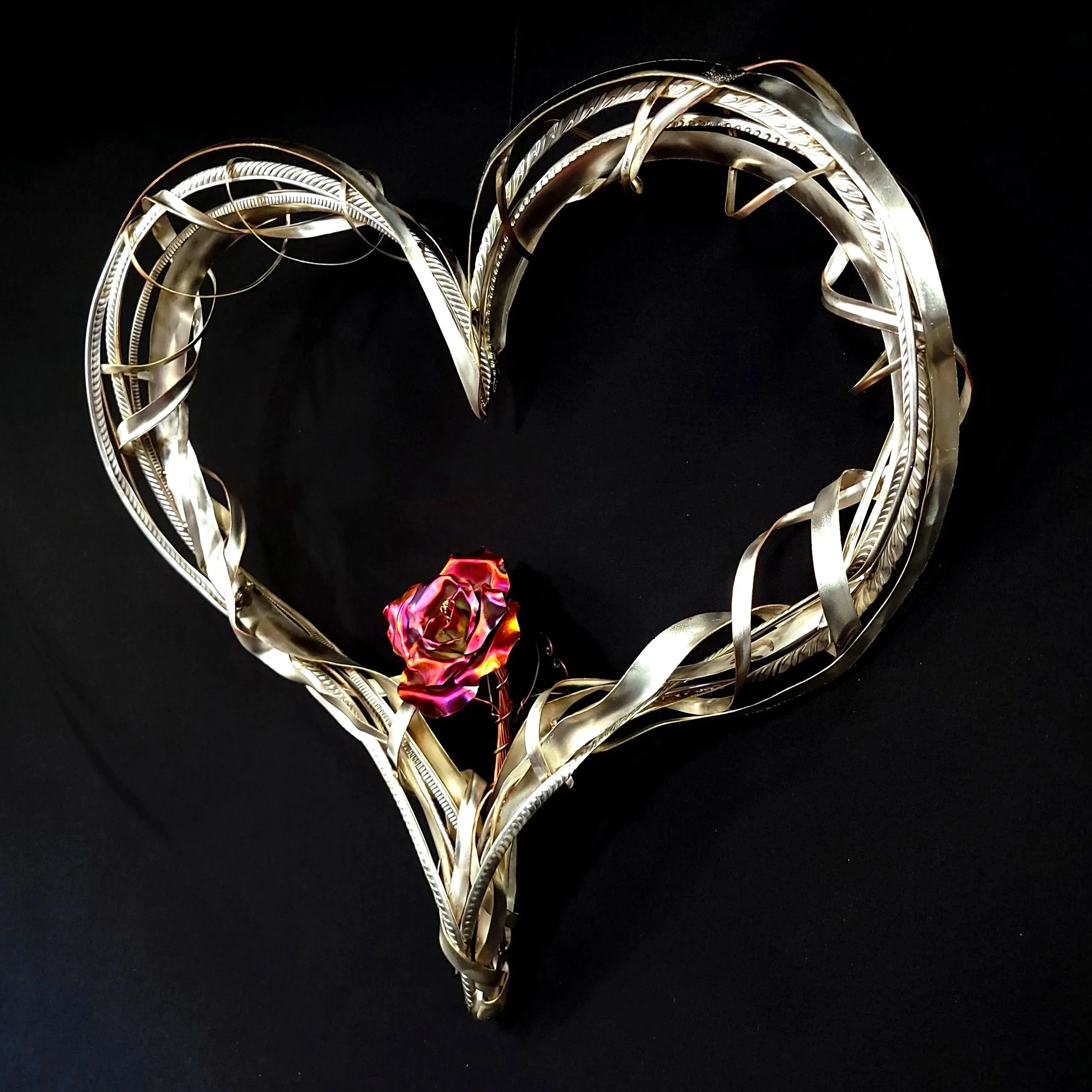 silver-heart-wall-art-single-rose-front-right
