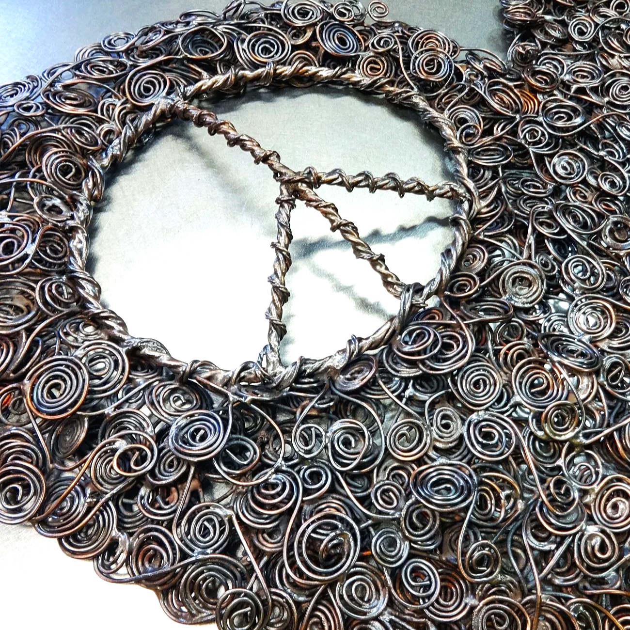 Copper Coil Peace Heart #.1813