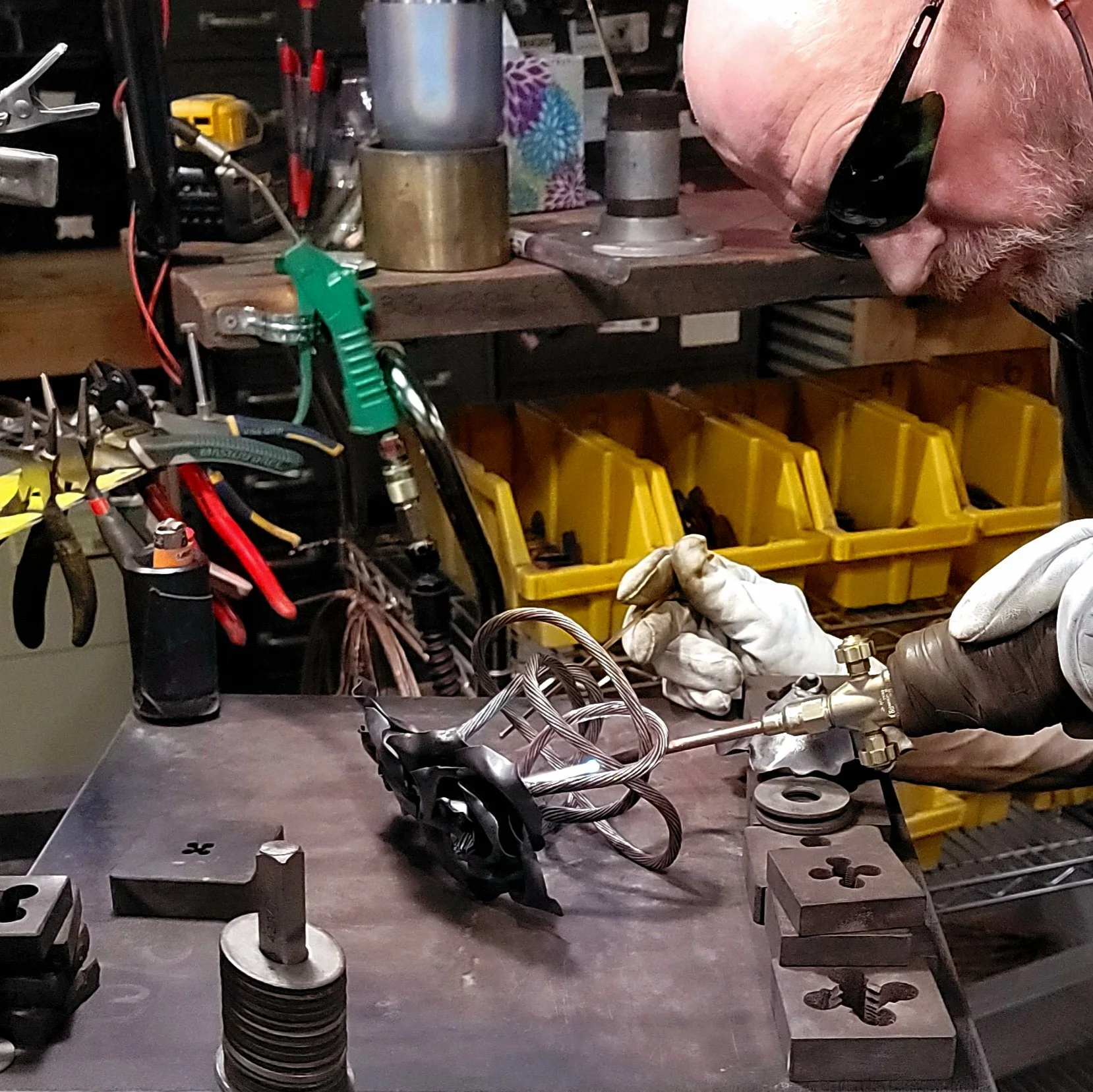 Tie the Knot Copper Roses #1648 wire