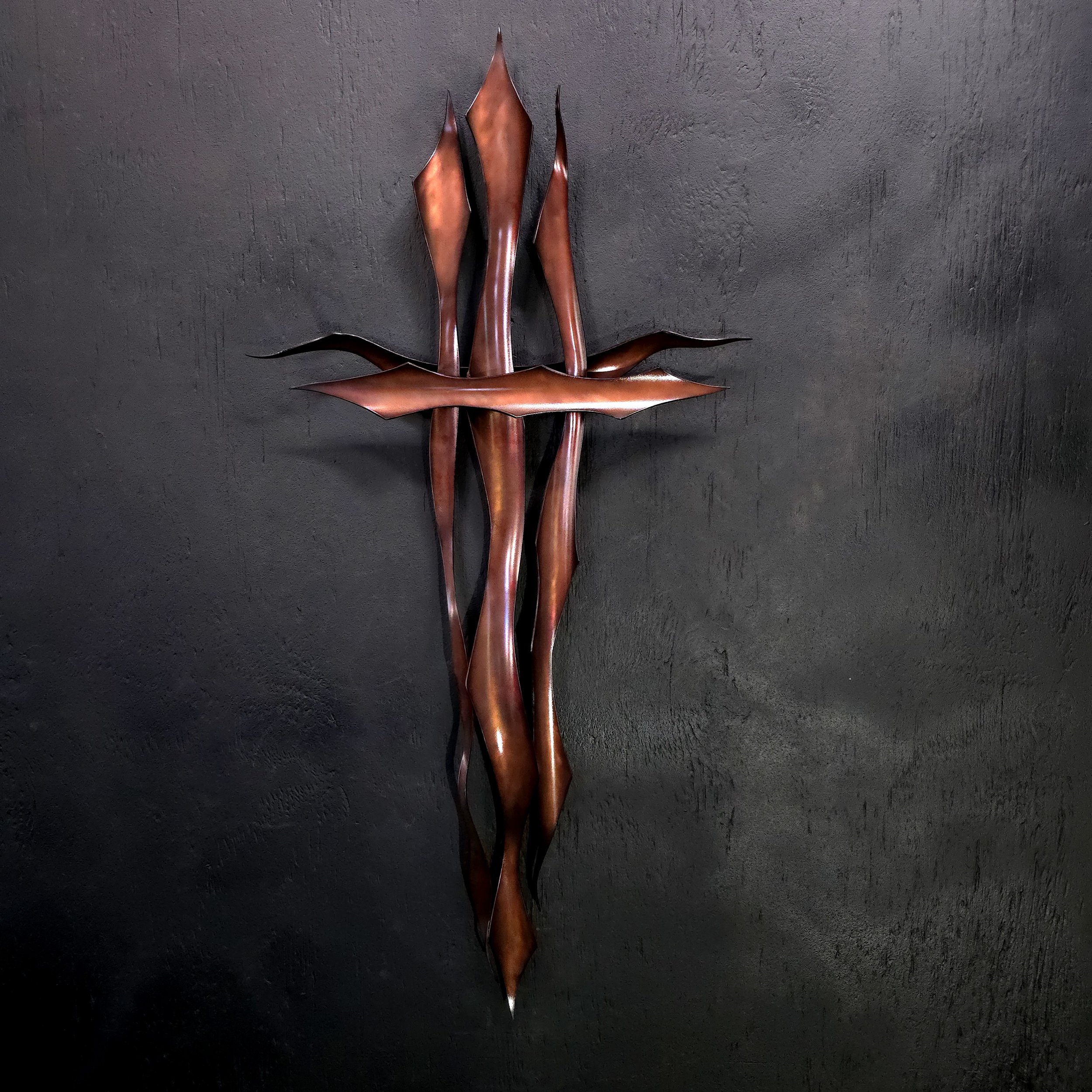 Copper Trident Cross #.2099