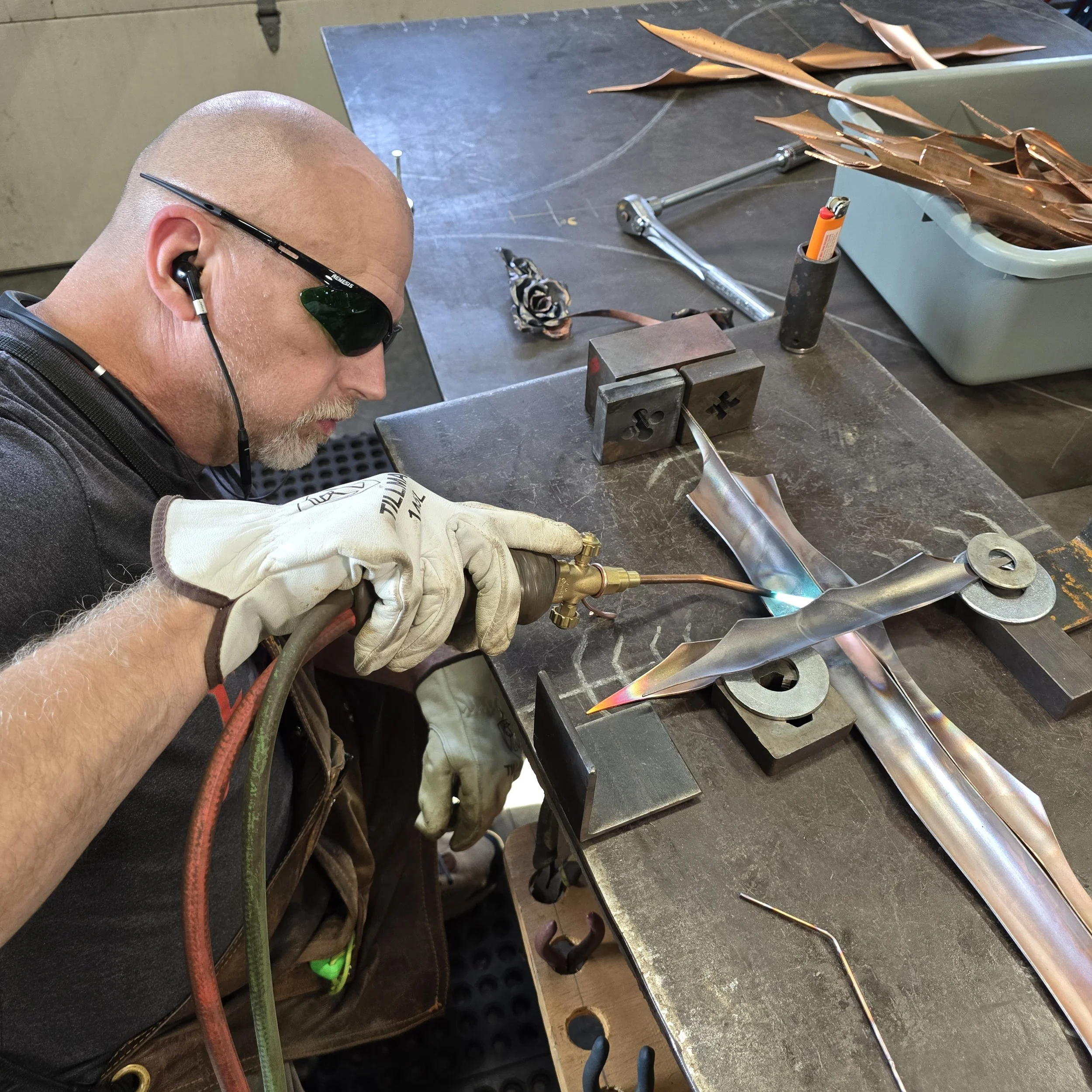 copper-serenity-cross-with-roses-work-in-progress