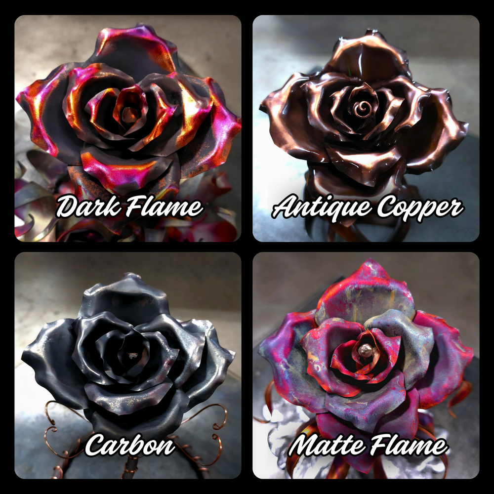 Copper Serenity Cross with Rose Blossoms #2085 — Refreshing Art Studio