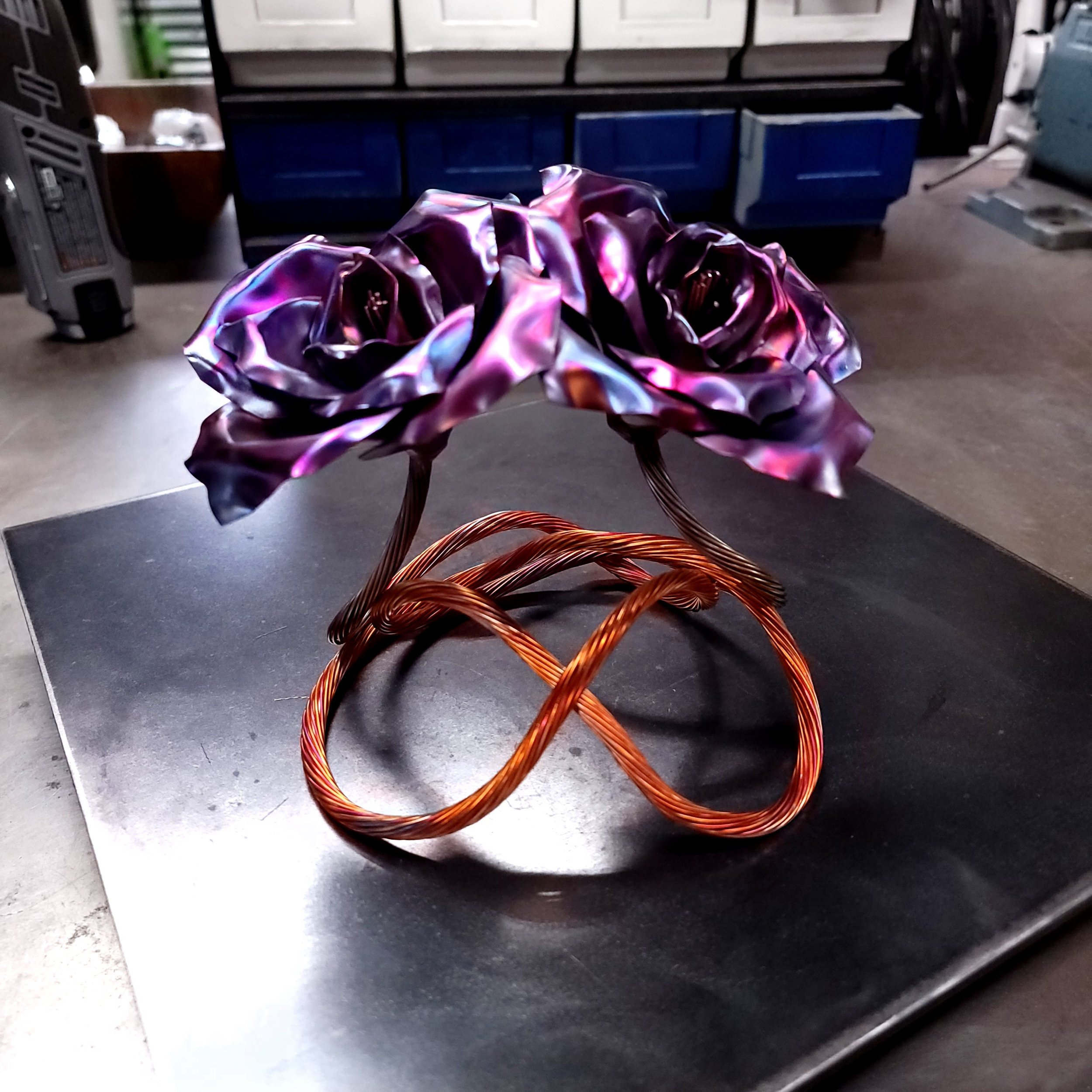 Tie the Knot Copper Roses #1648 wire