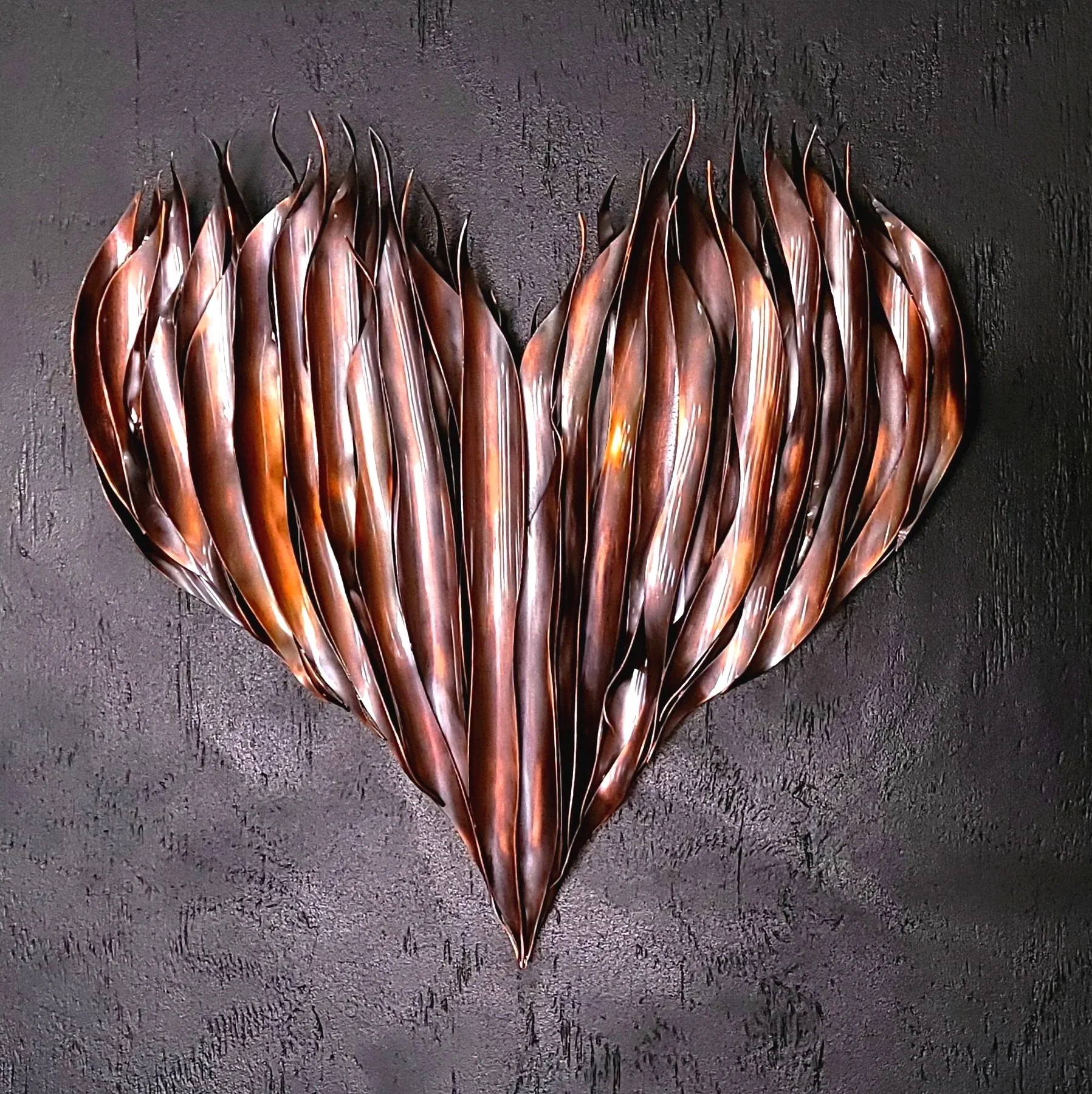 Copper Flame Heart #.1919