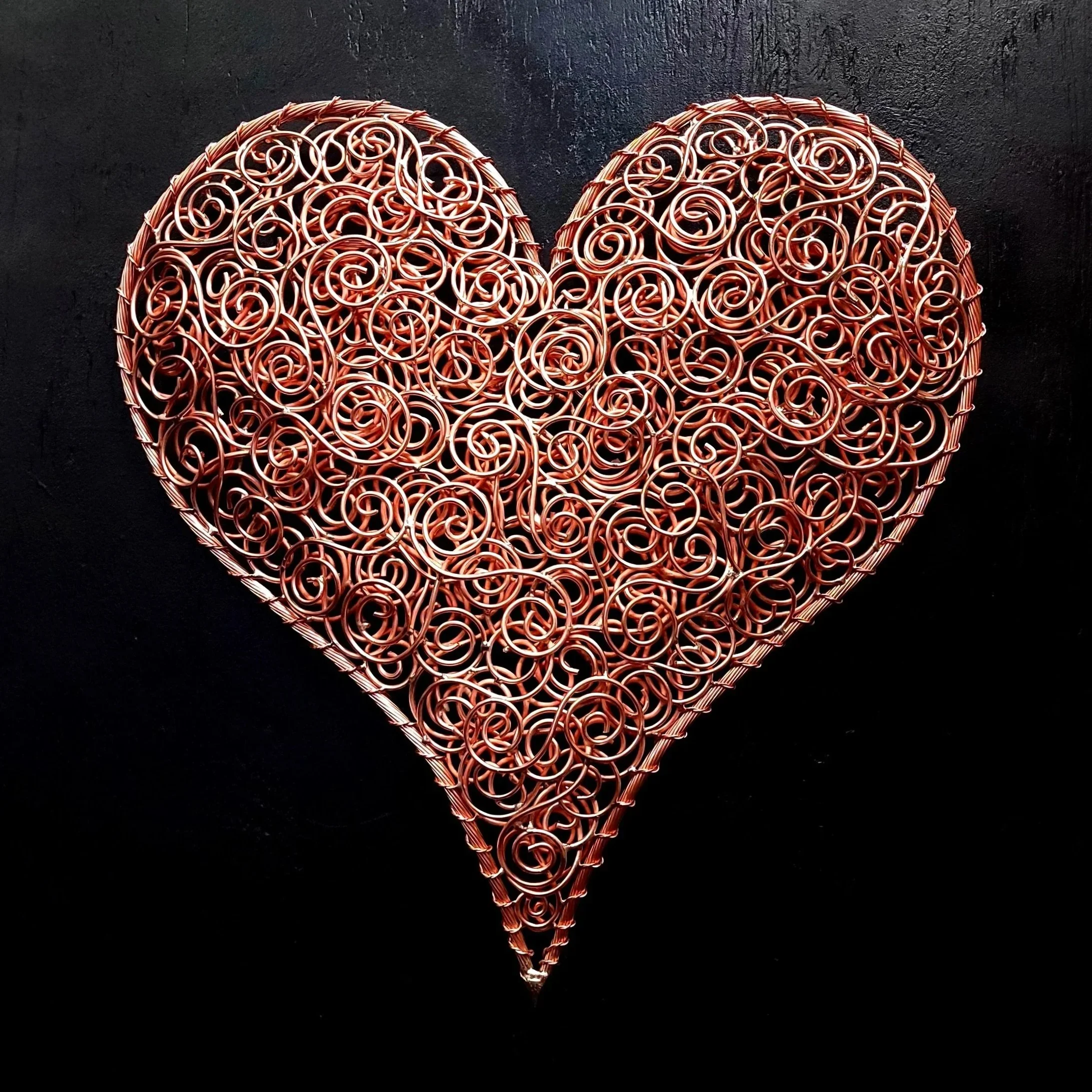 Crazy In Love Copper Coil Heart #.1584