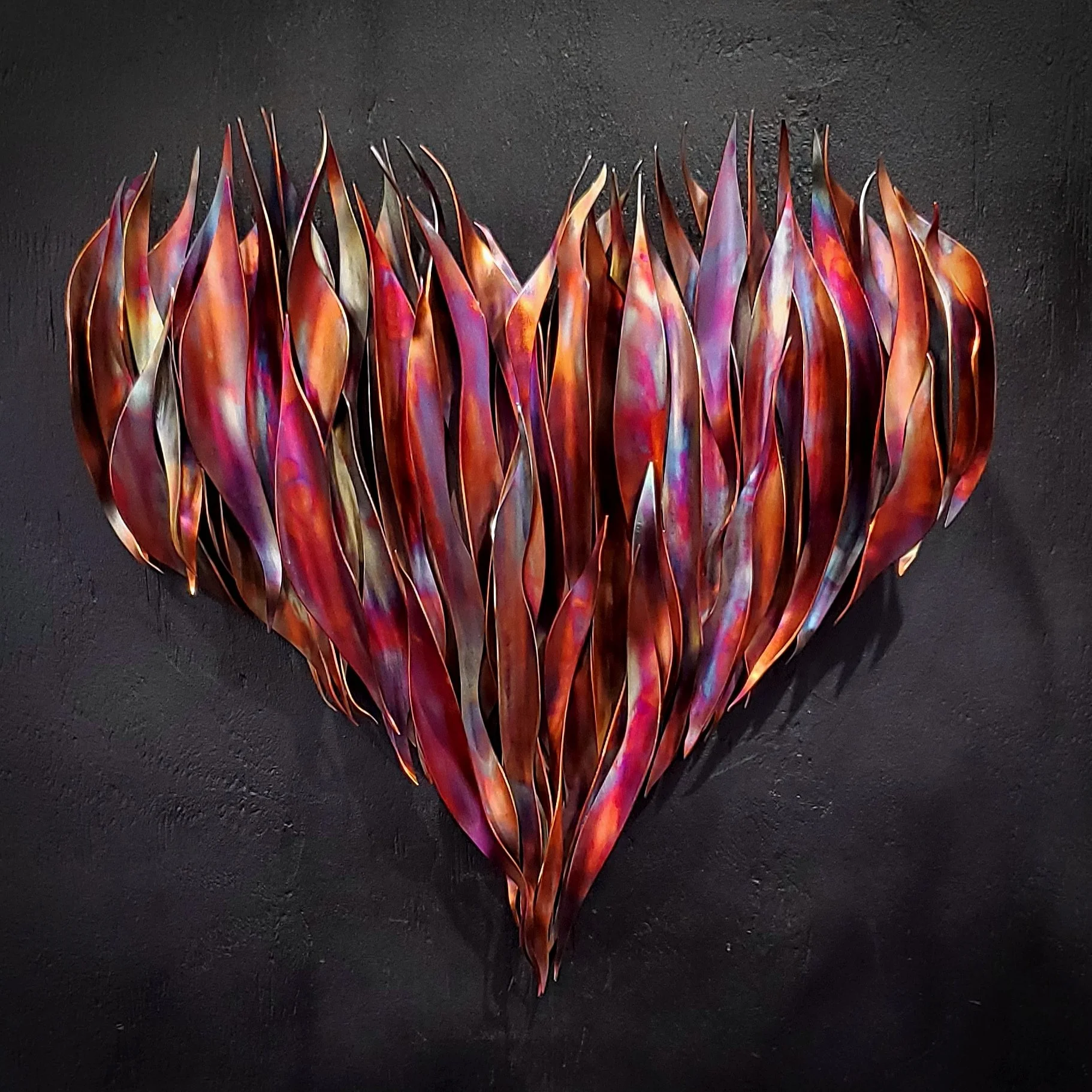 Copper Flame Heart #.1919