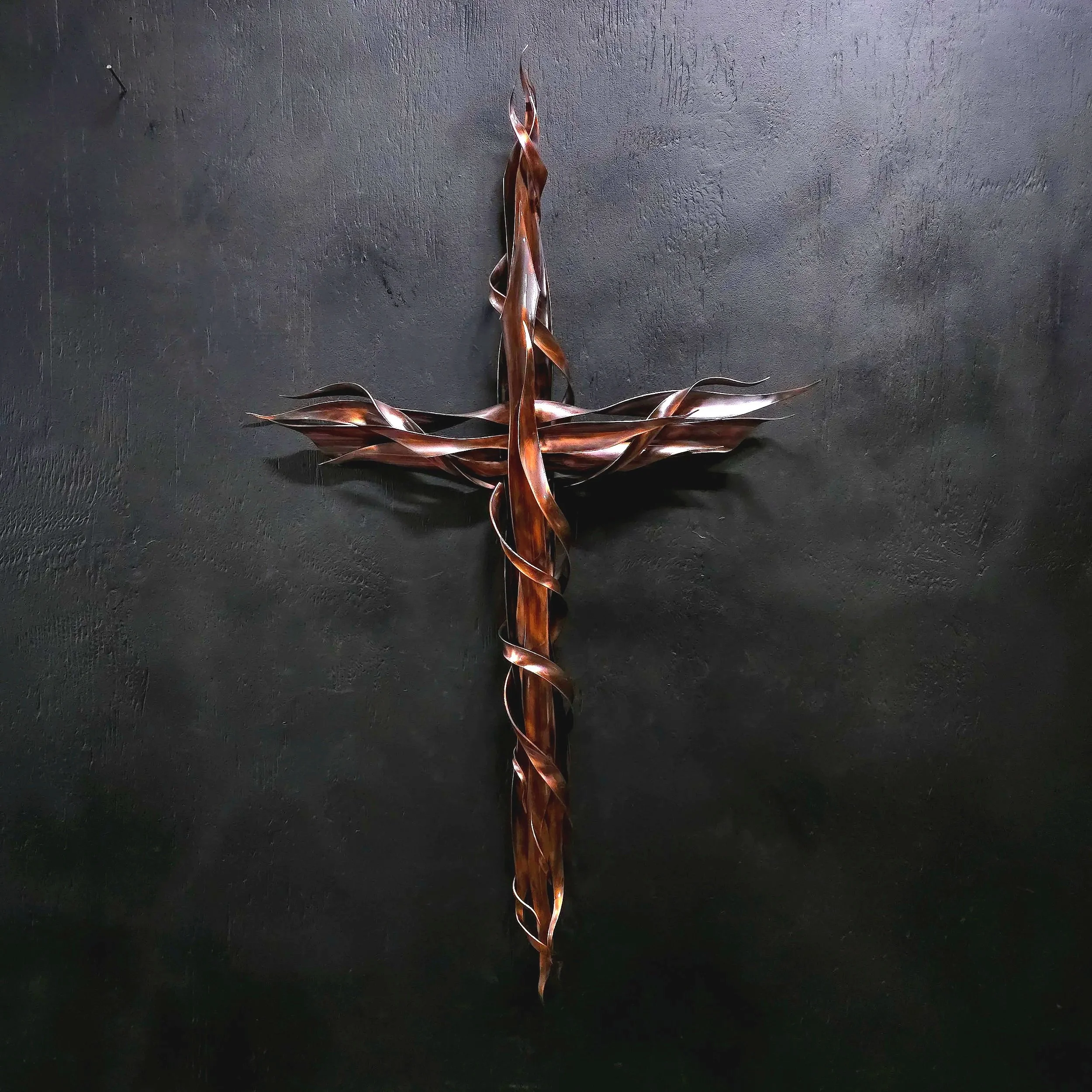 Handcrafted Relic Copper Cross #.2090