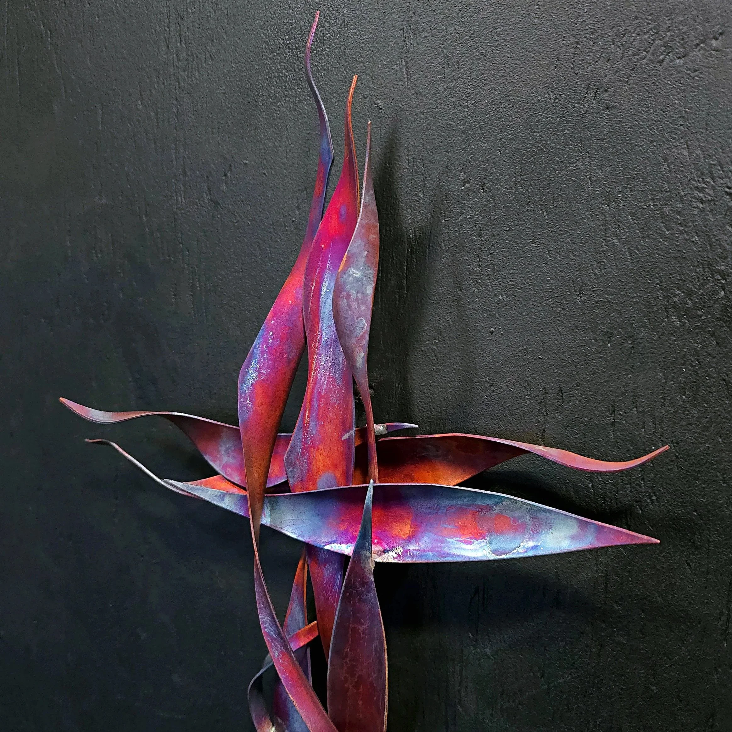 twisting-copper-cross-matte-flame-finish-close-center-right