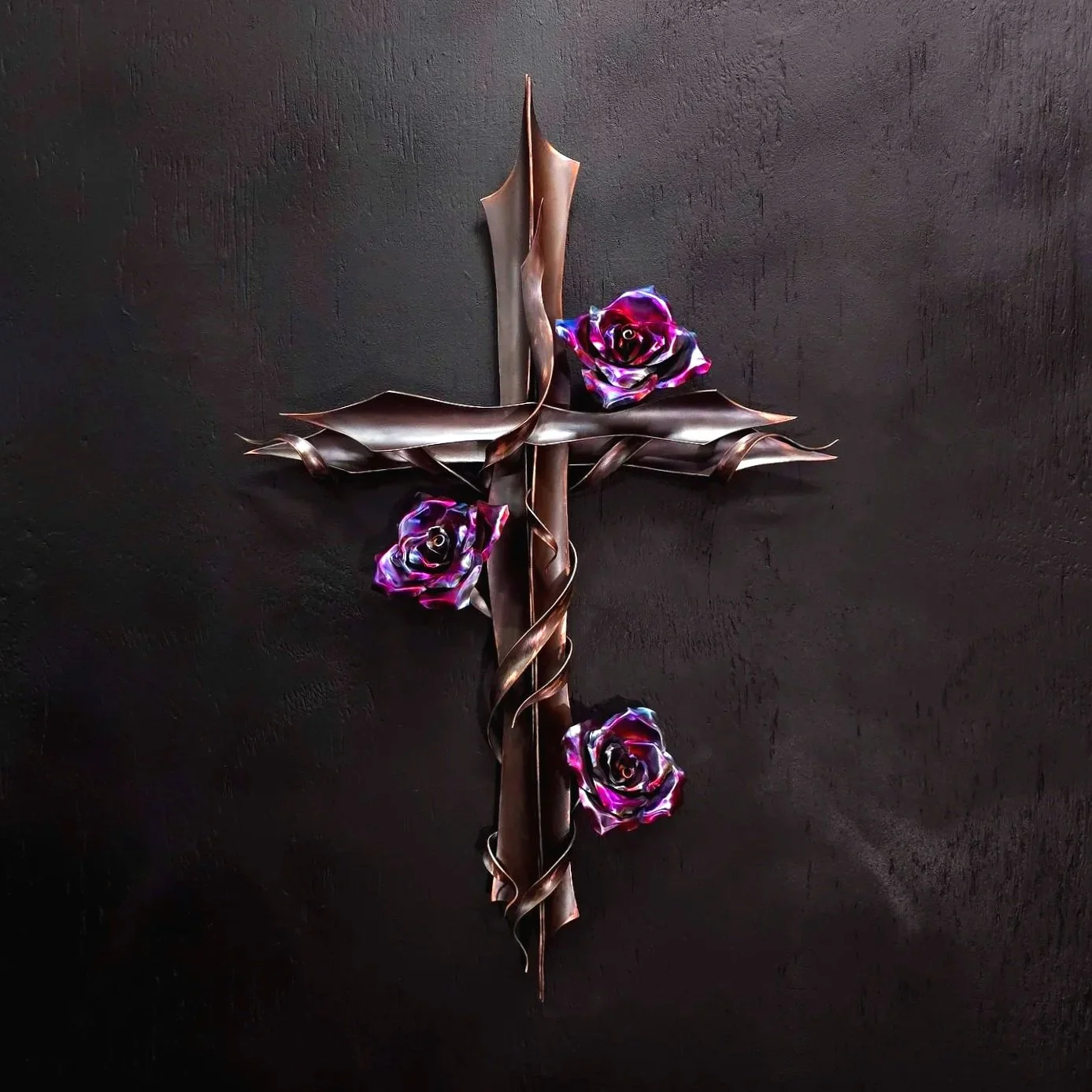 copper-serenity-cross-with-roses-blue-flame-front