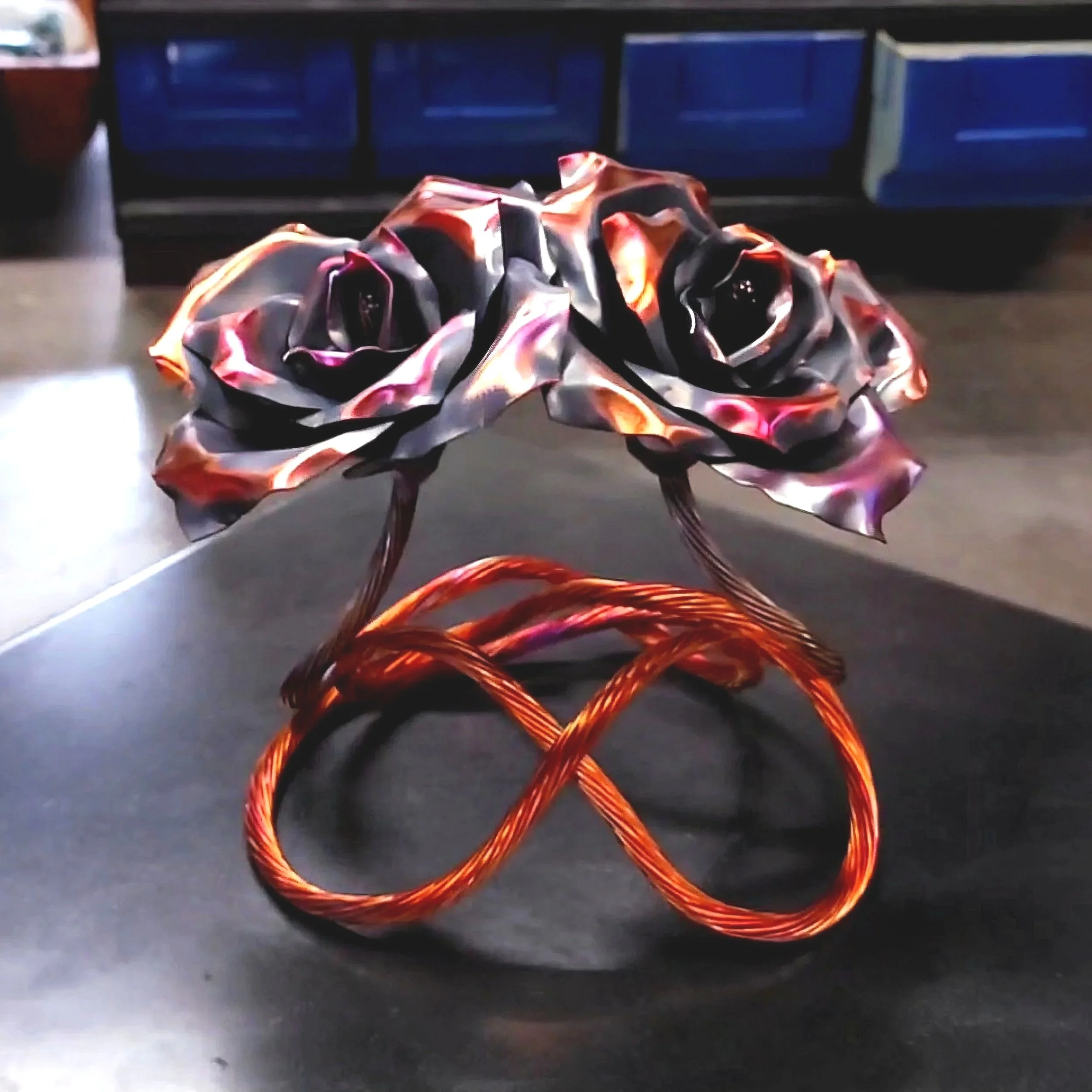 Tie the Knot Copper Roses #1648 wire