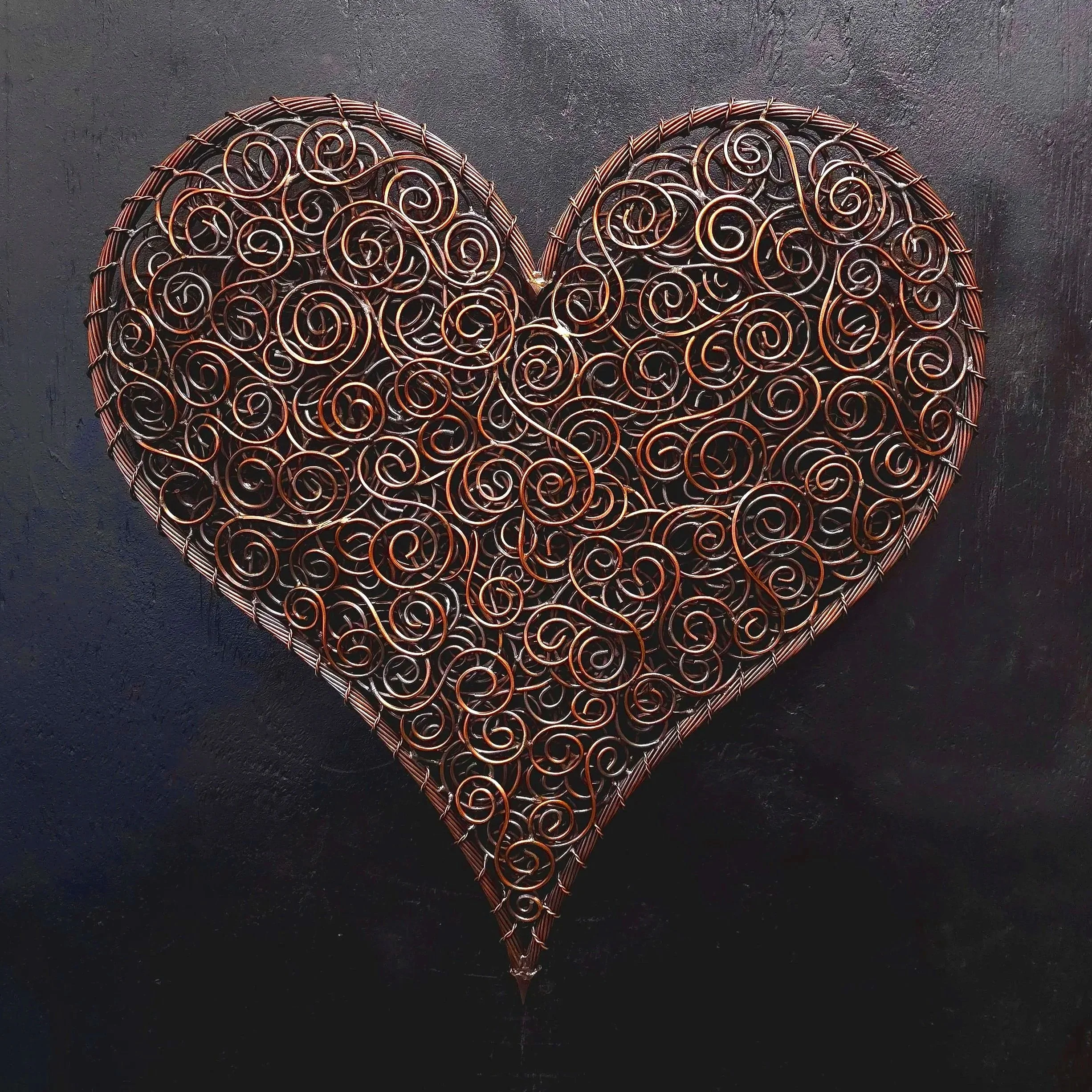 Crazy In Love Copper Coil Heart #.1584