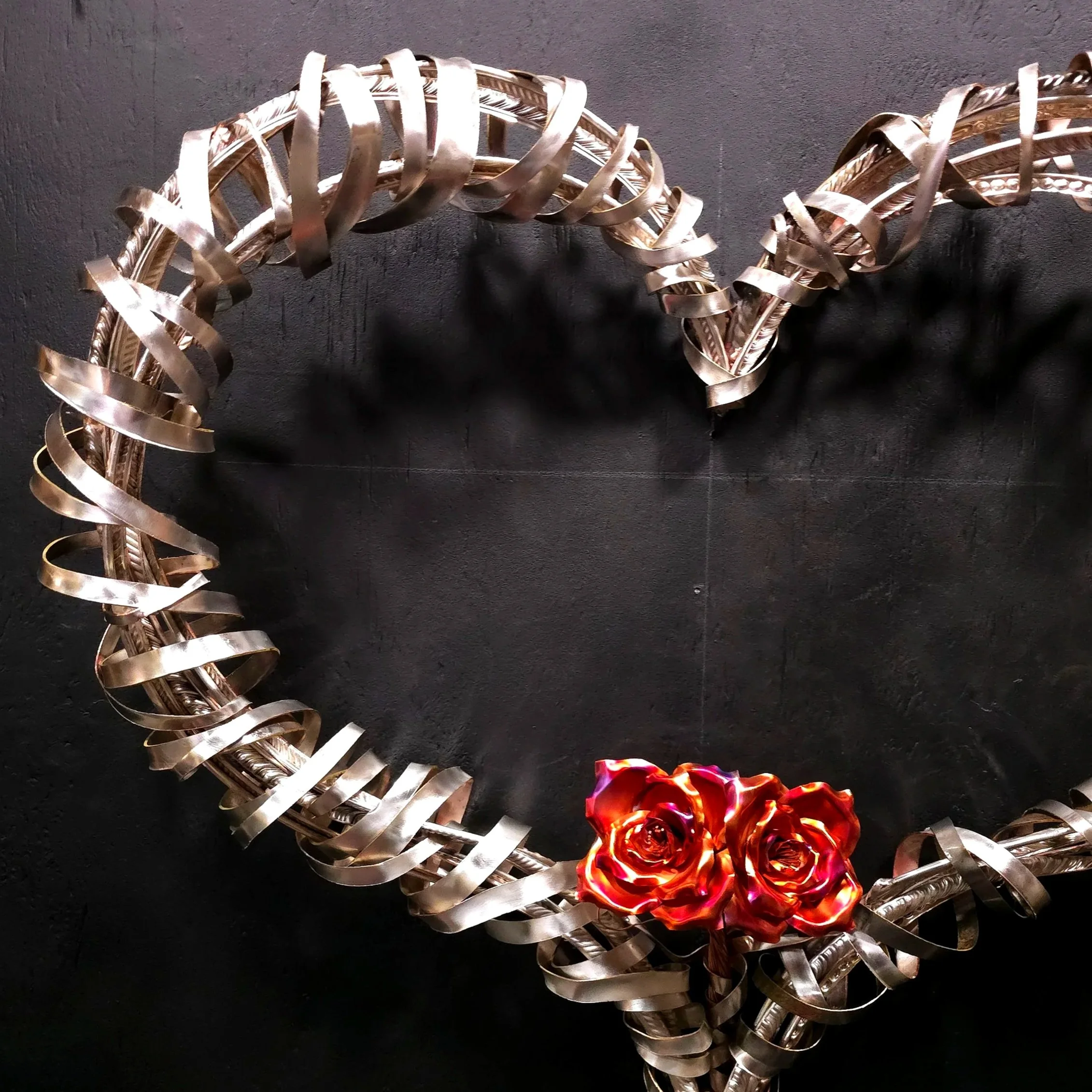 silver-plate-woven-heart-with-copper-roses-front-left