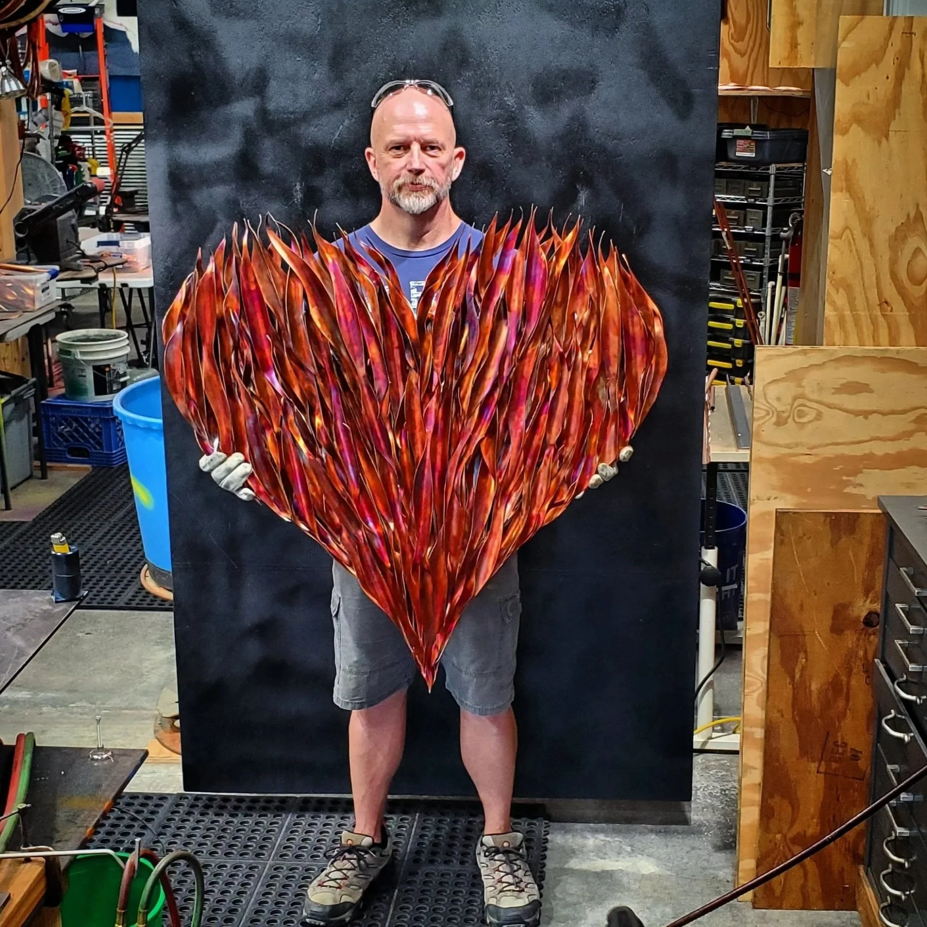 Copper Flame Heart #.1919