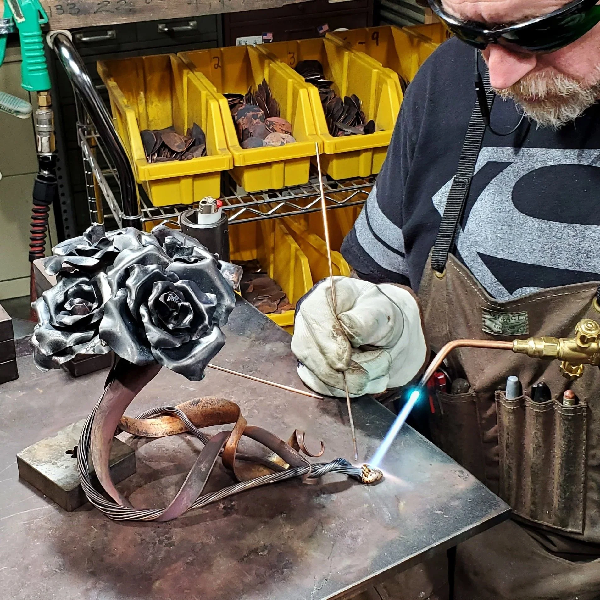 Family Bouquet Copper Roses #.1668