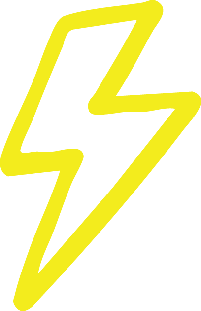 Yellow lightning bolt graphic on a black background.