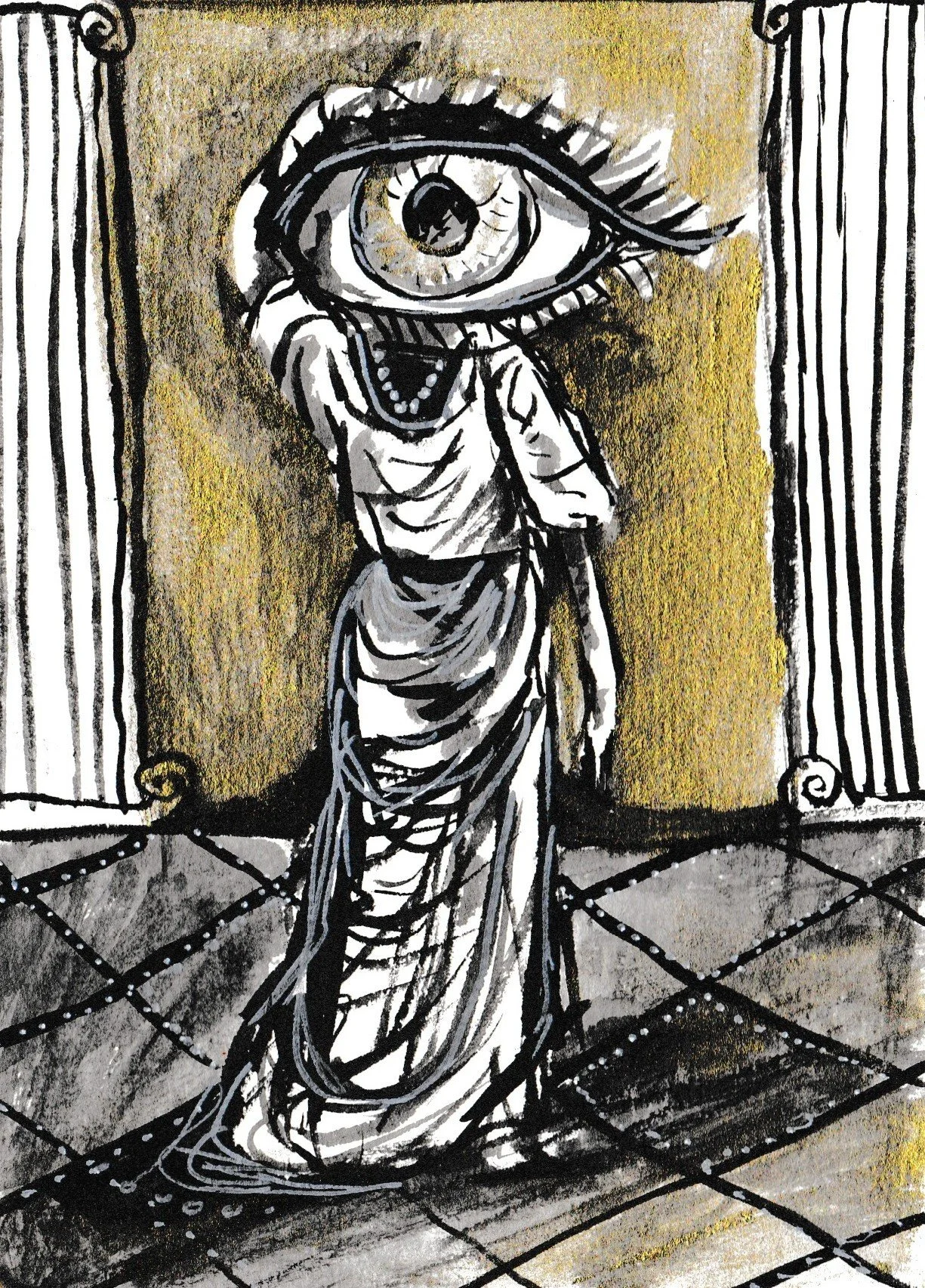 The evil eye (ink on paper 2024)
