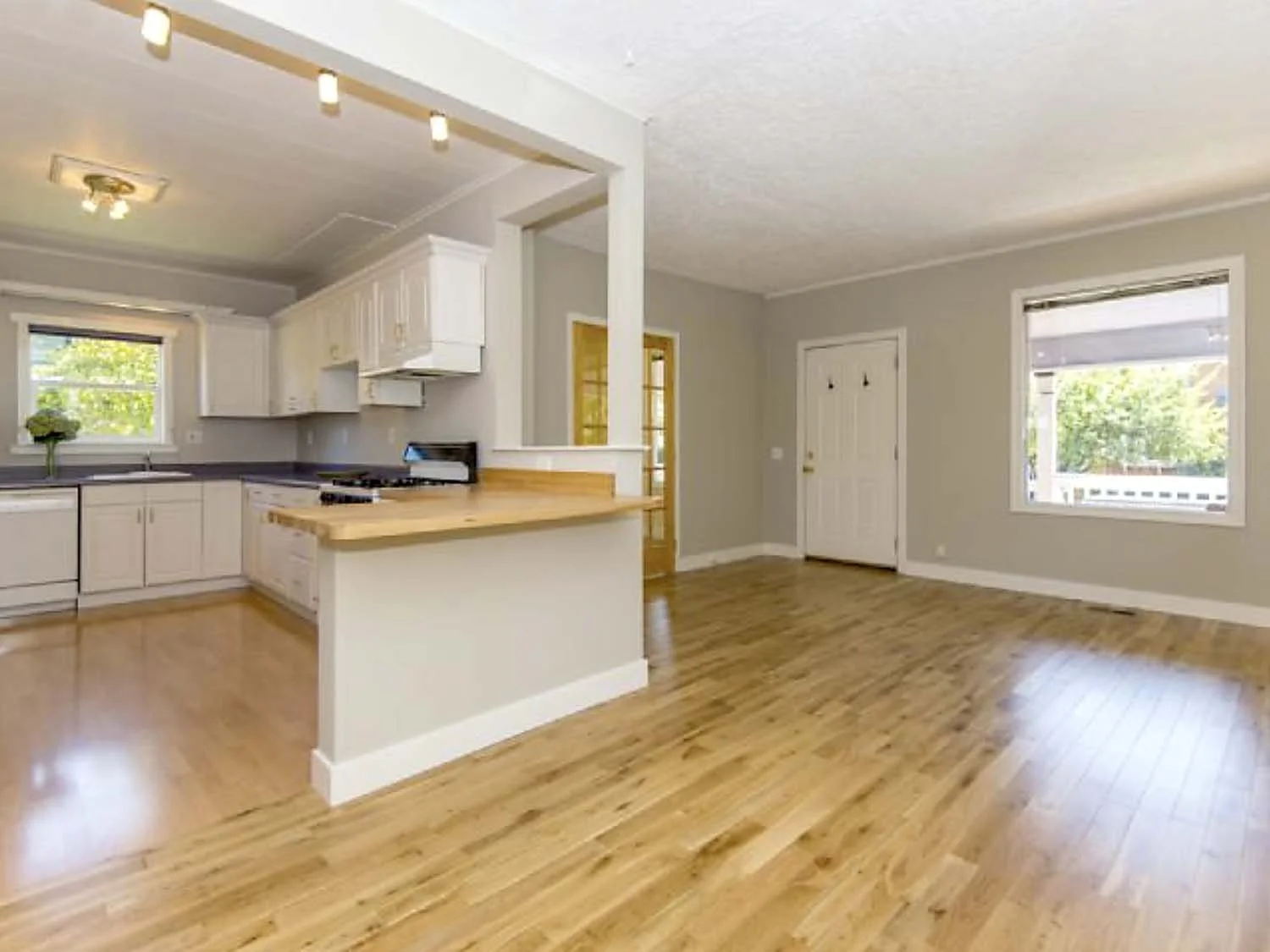 Angle view of kitchen remodel