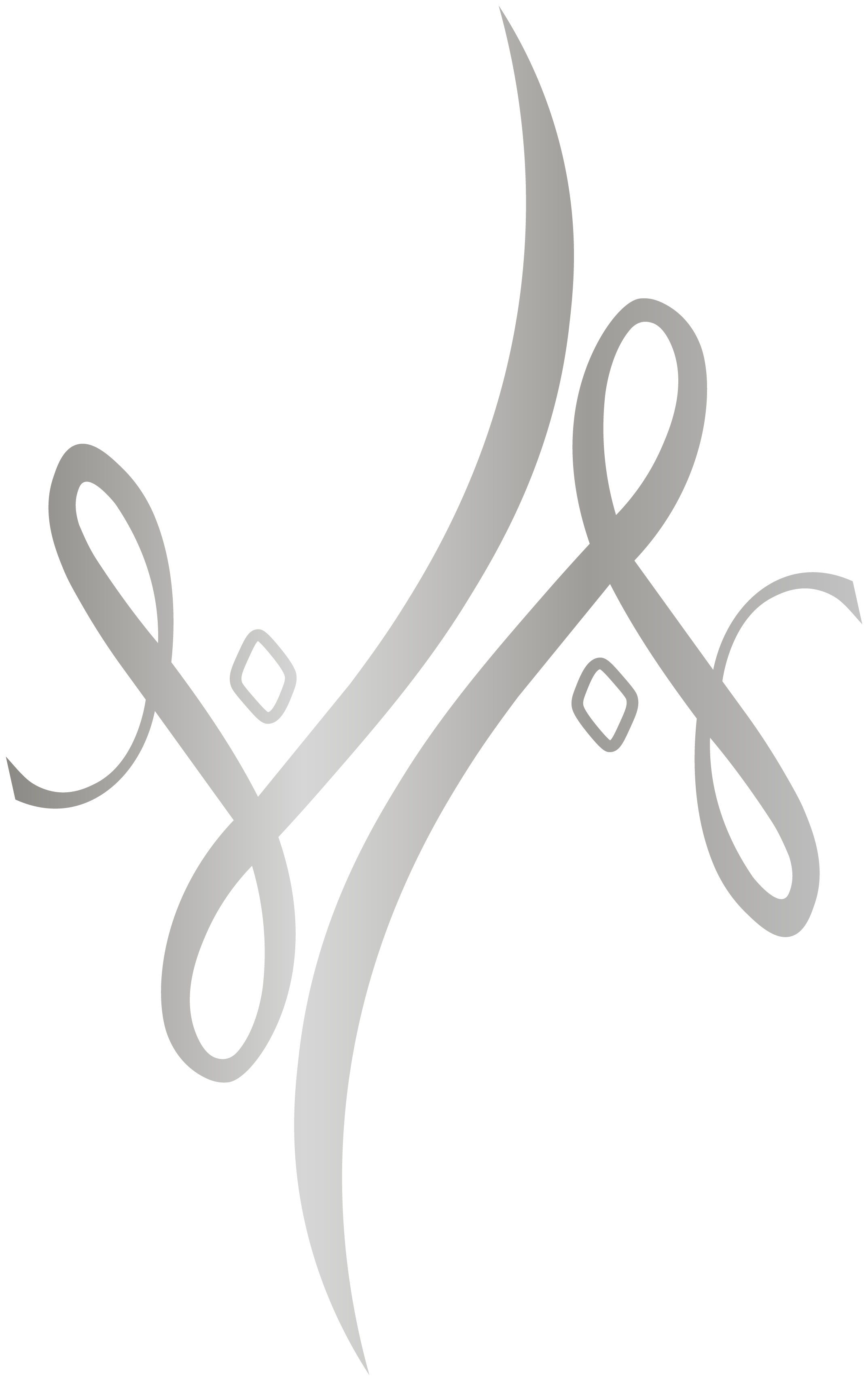 Decorative black and gray tribal-style swirl pattern on a black background.