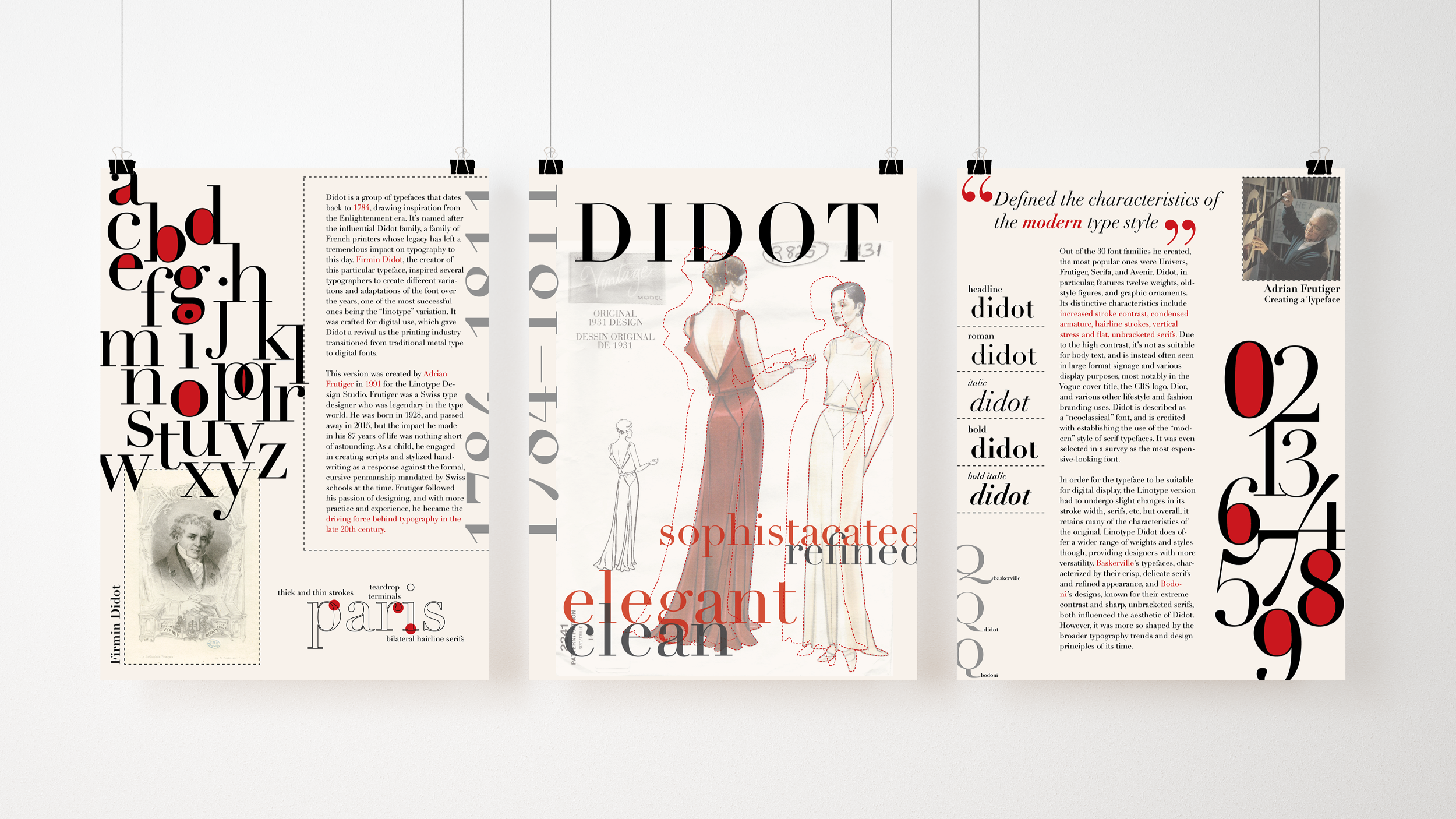 Didot Poster Triptych