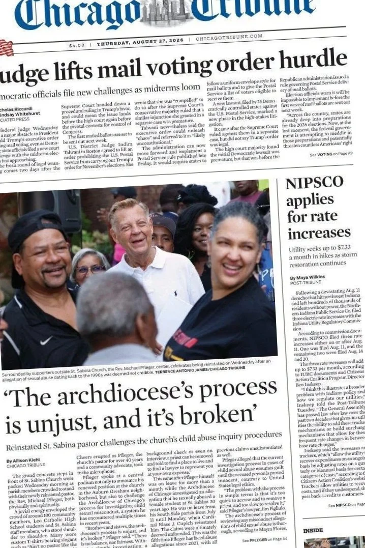 Press Conference on August 26th at 11am: Father Pfleger Reinstated