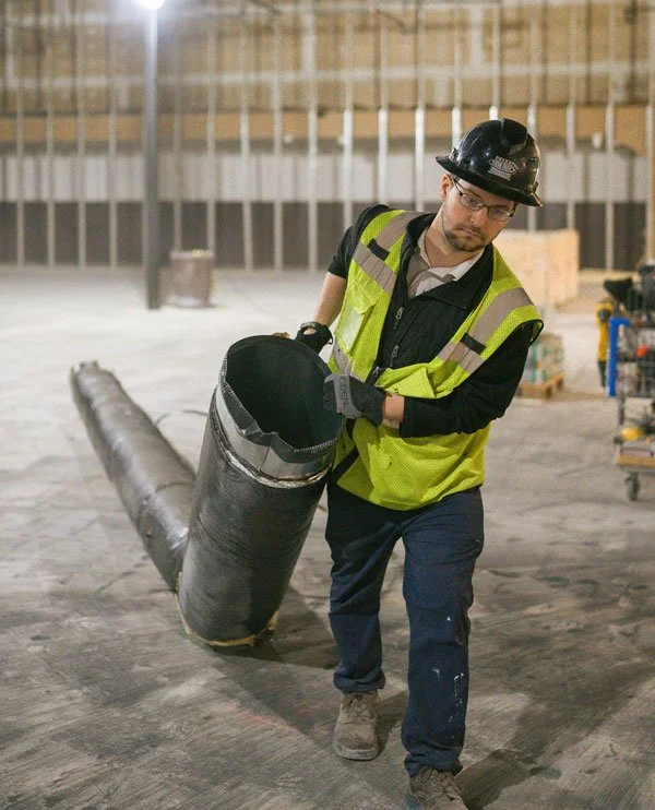 Removing old duct system