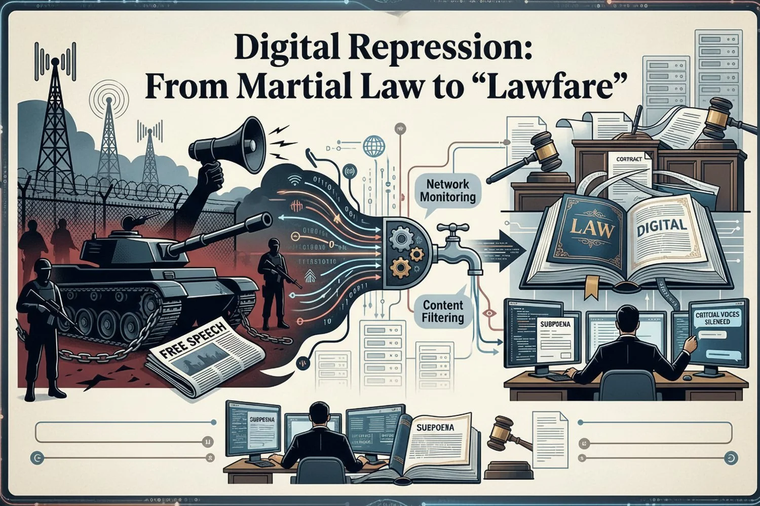 Digital Repression: From Martial Law to "Lawfare"