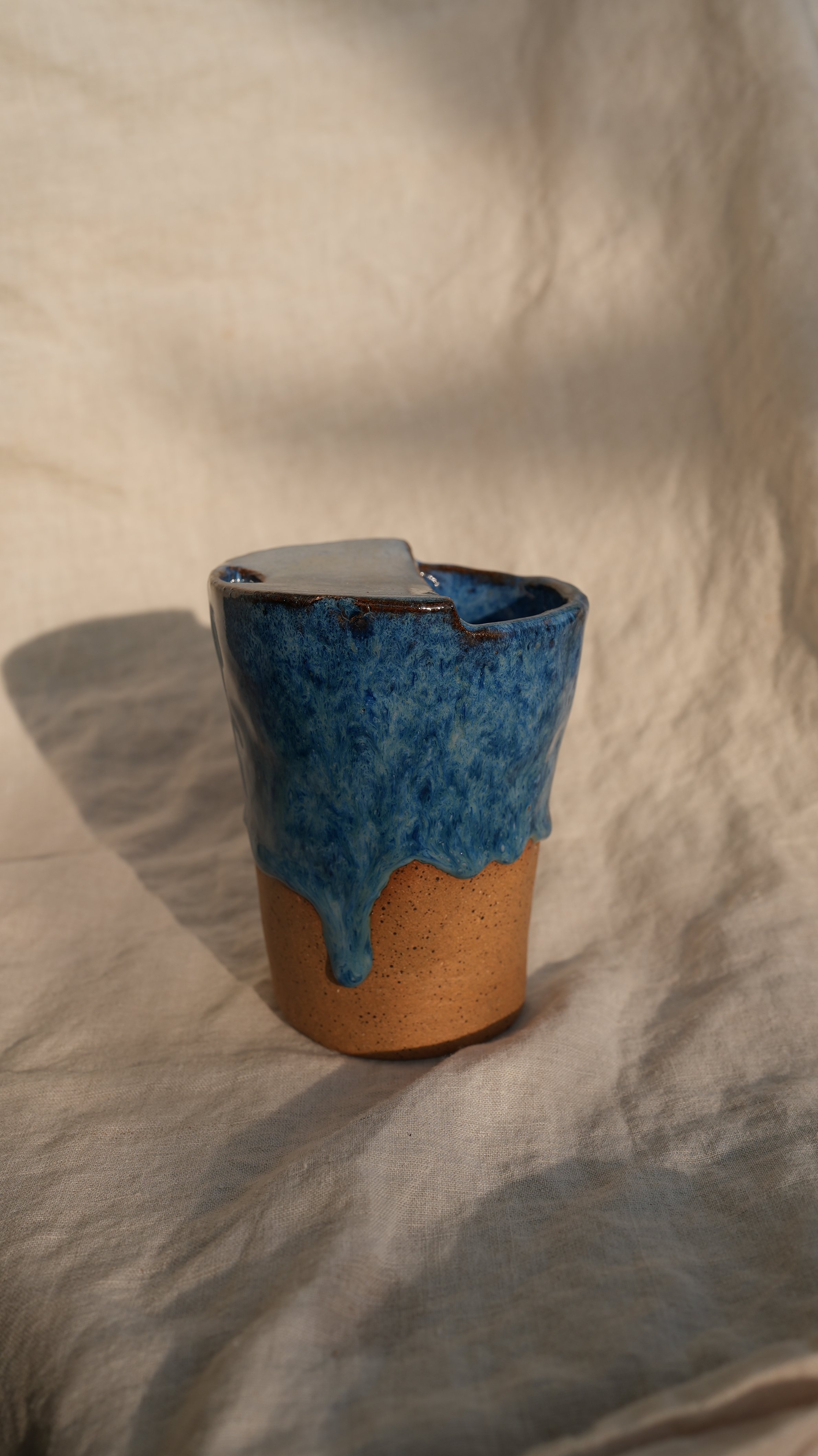 Drippy Blue Travel Mug
