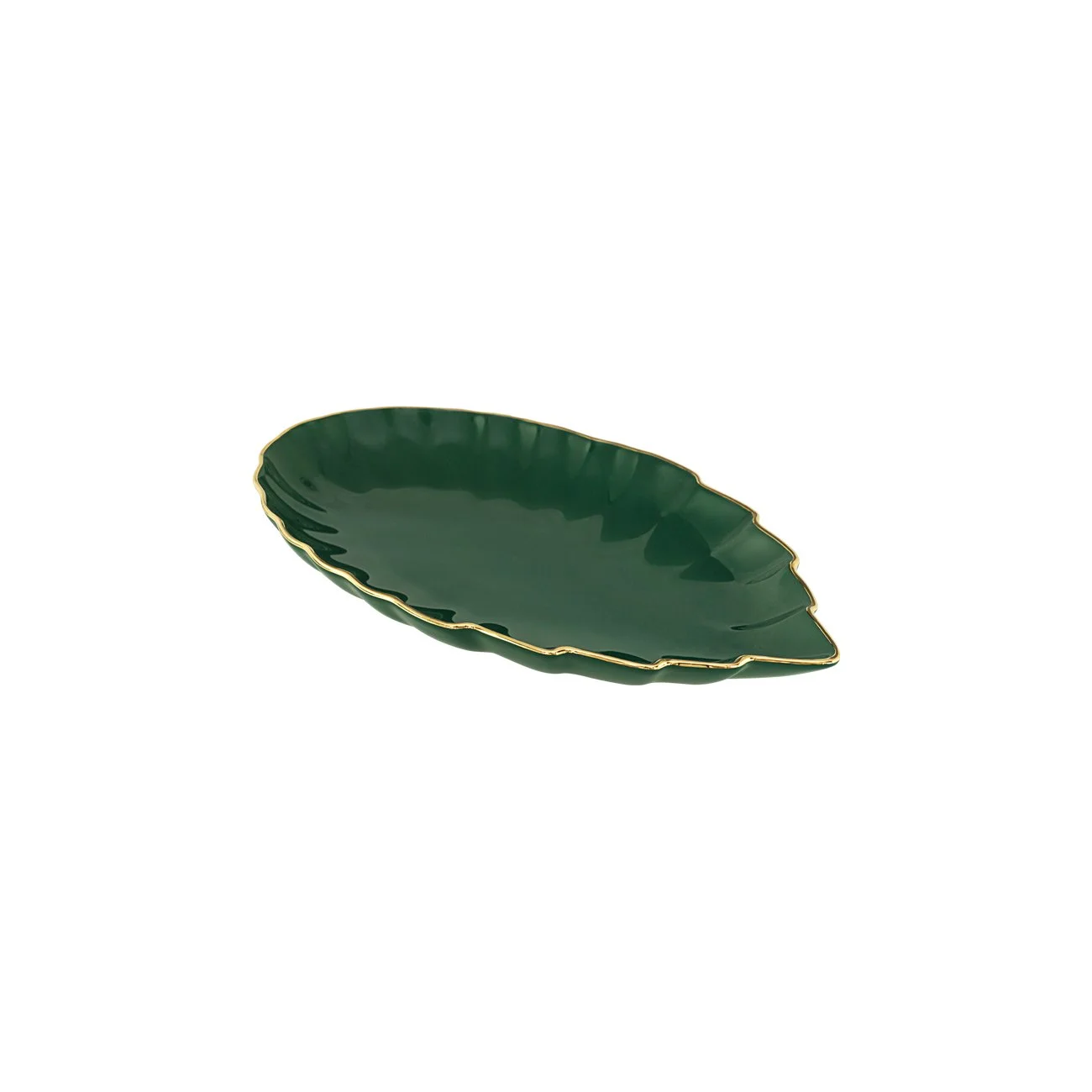 Liberty Fine Porcelain · Green OB Leaf Platter · 25 cm