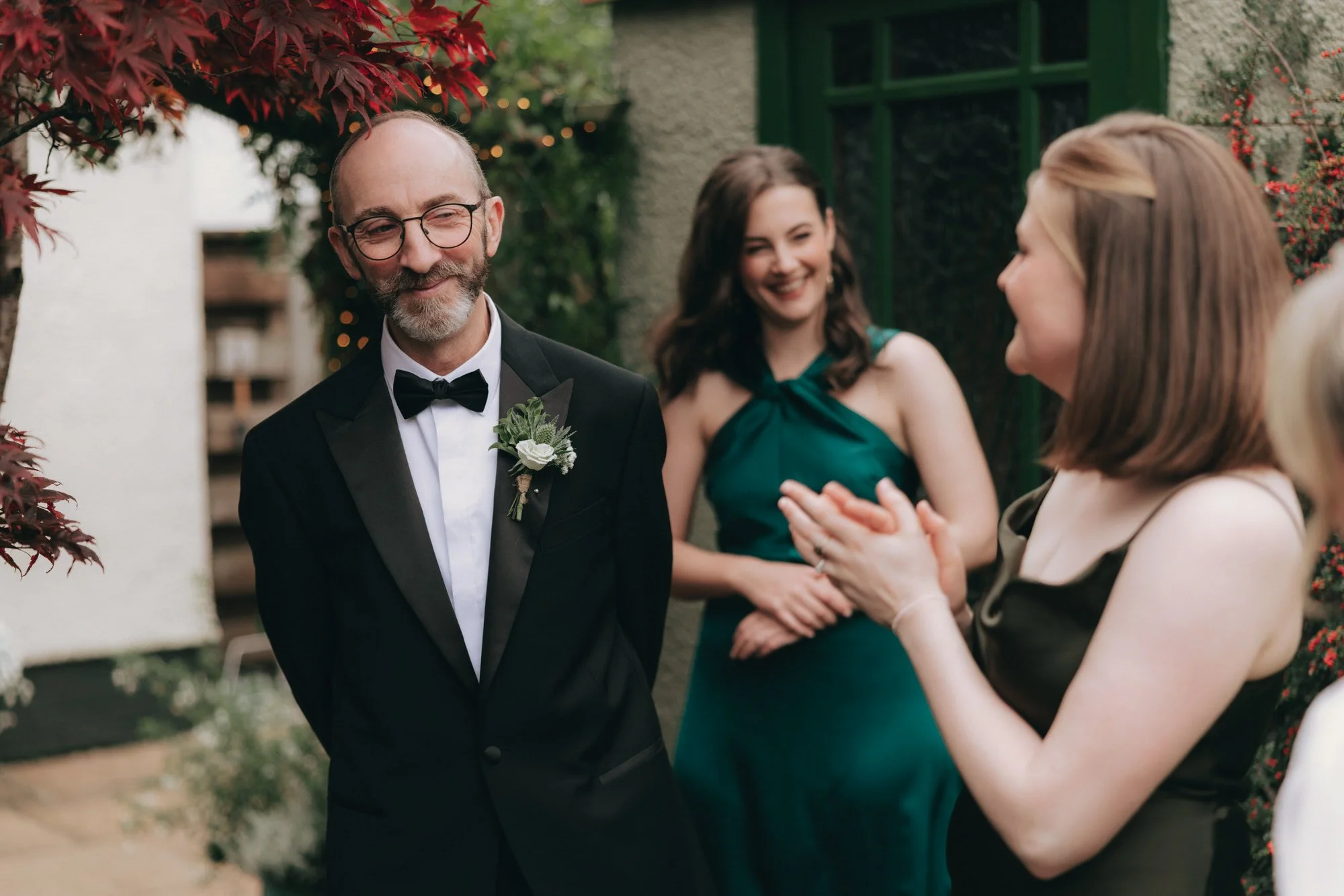 Documentary photograph from Erin and Matthew’s relaxed Glasgow wedding morning