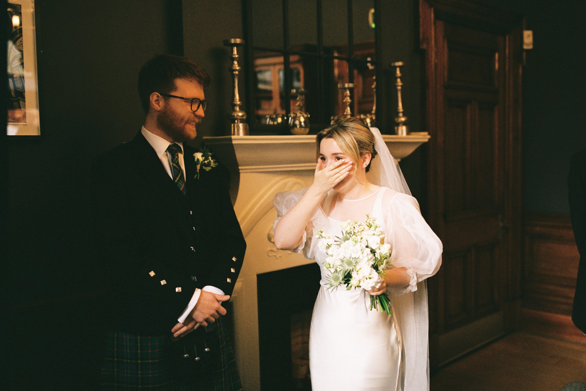 Family and friends at Erin and Matthew’s relaxed Glasgow registry wedding