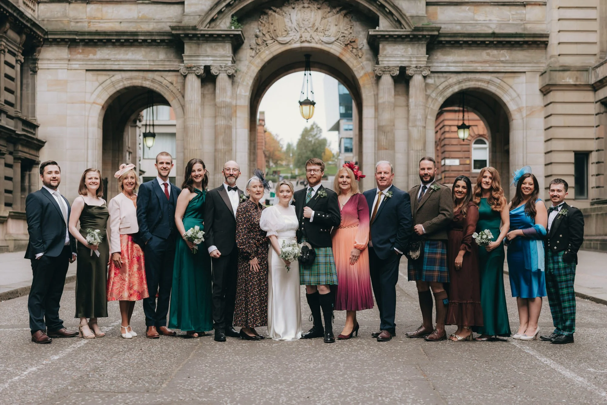 A candid moment from Erin and Matthew’s Glasgow City Chambers ceremony
