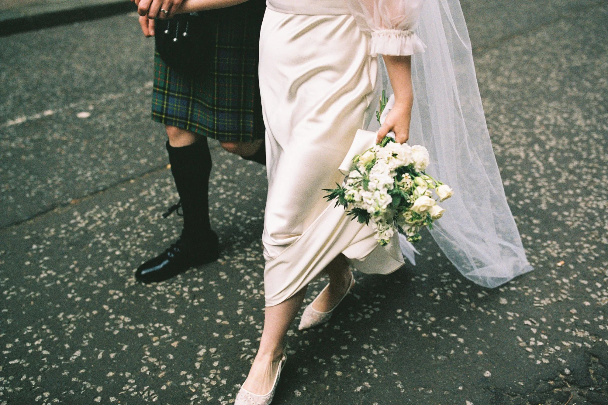 Natural Glasgow wedding portrait of Erin and Matthew after their ceremony