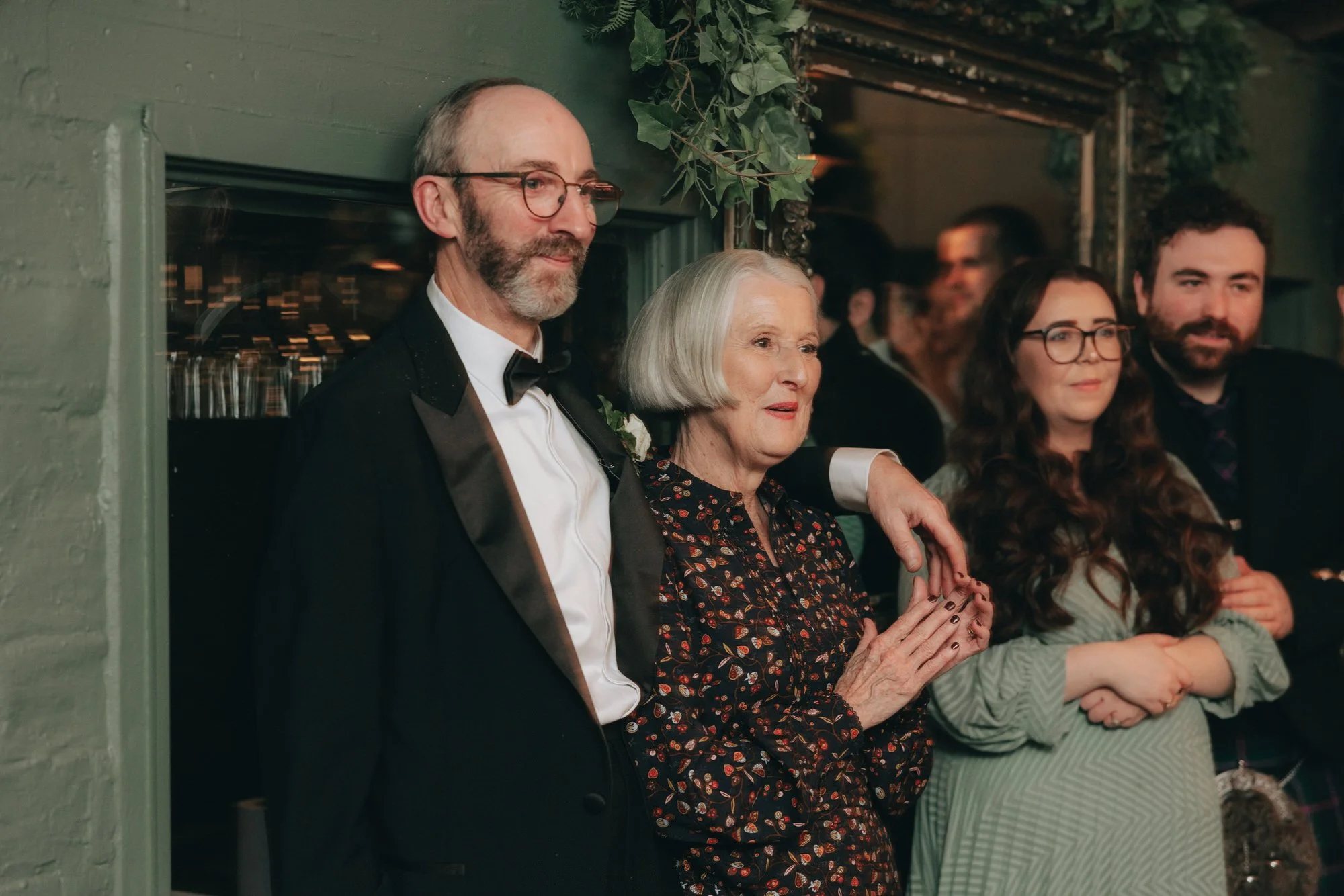 Documentary reception moment at the Ubiquitous Chip in Ashton Lane