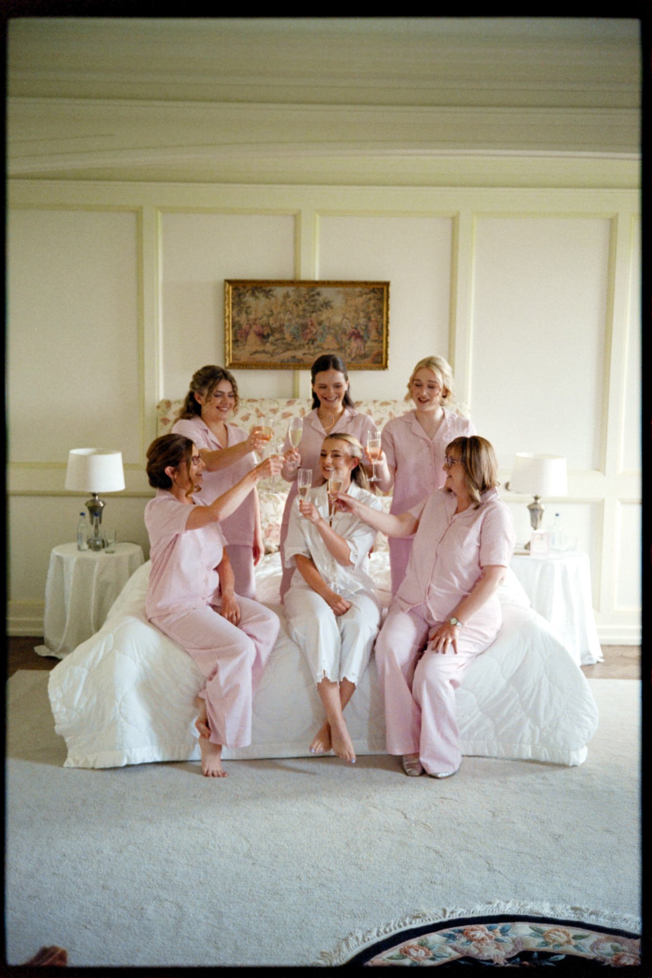 A candid moment during preparations at Rowallan Castle