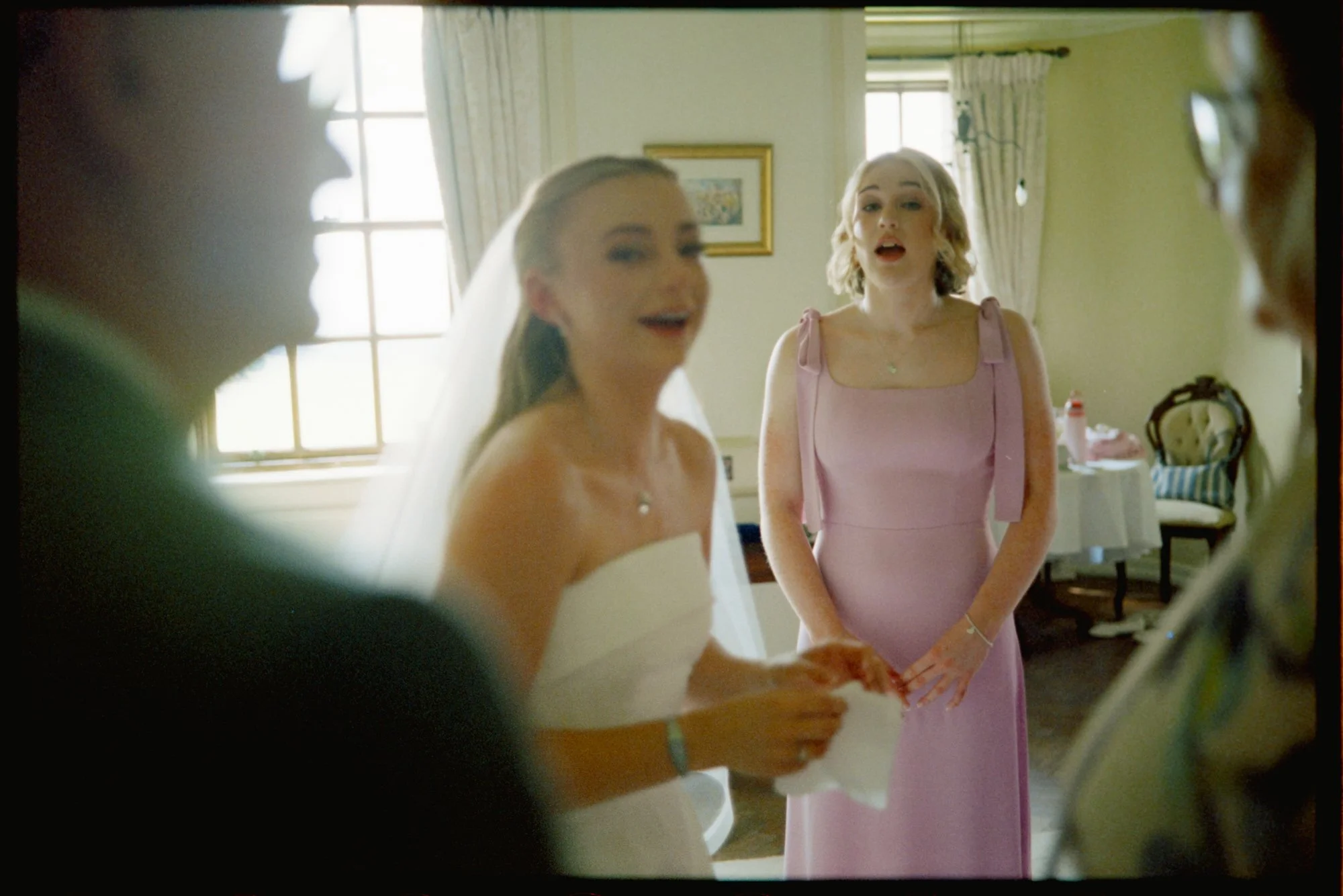 Iona and Lewis during their Rowallan Castle wedding ceremony