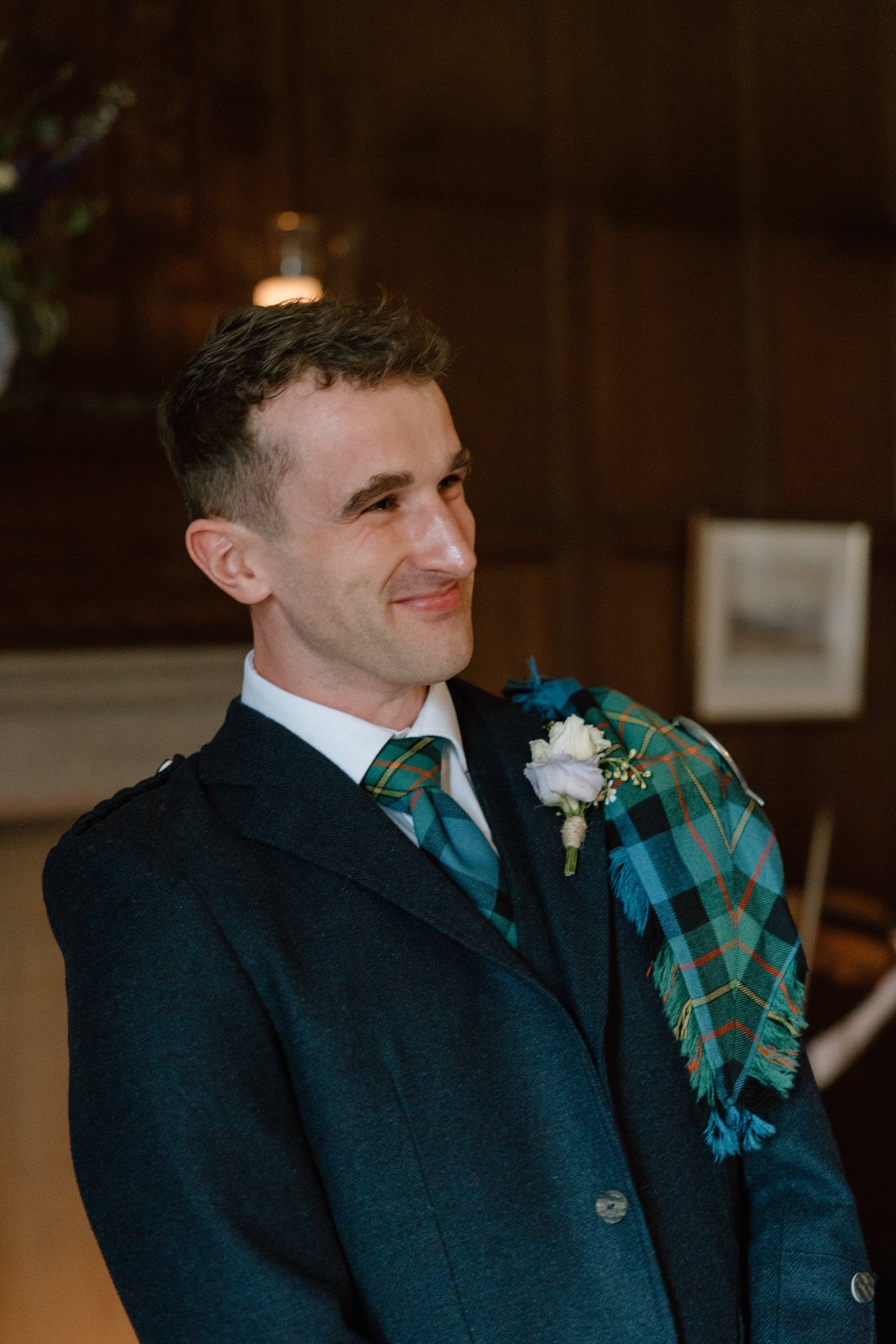 Wedding vows inside historic Rowallan Castle