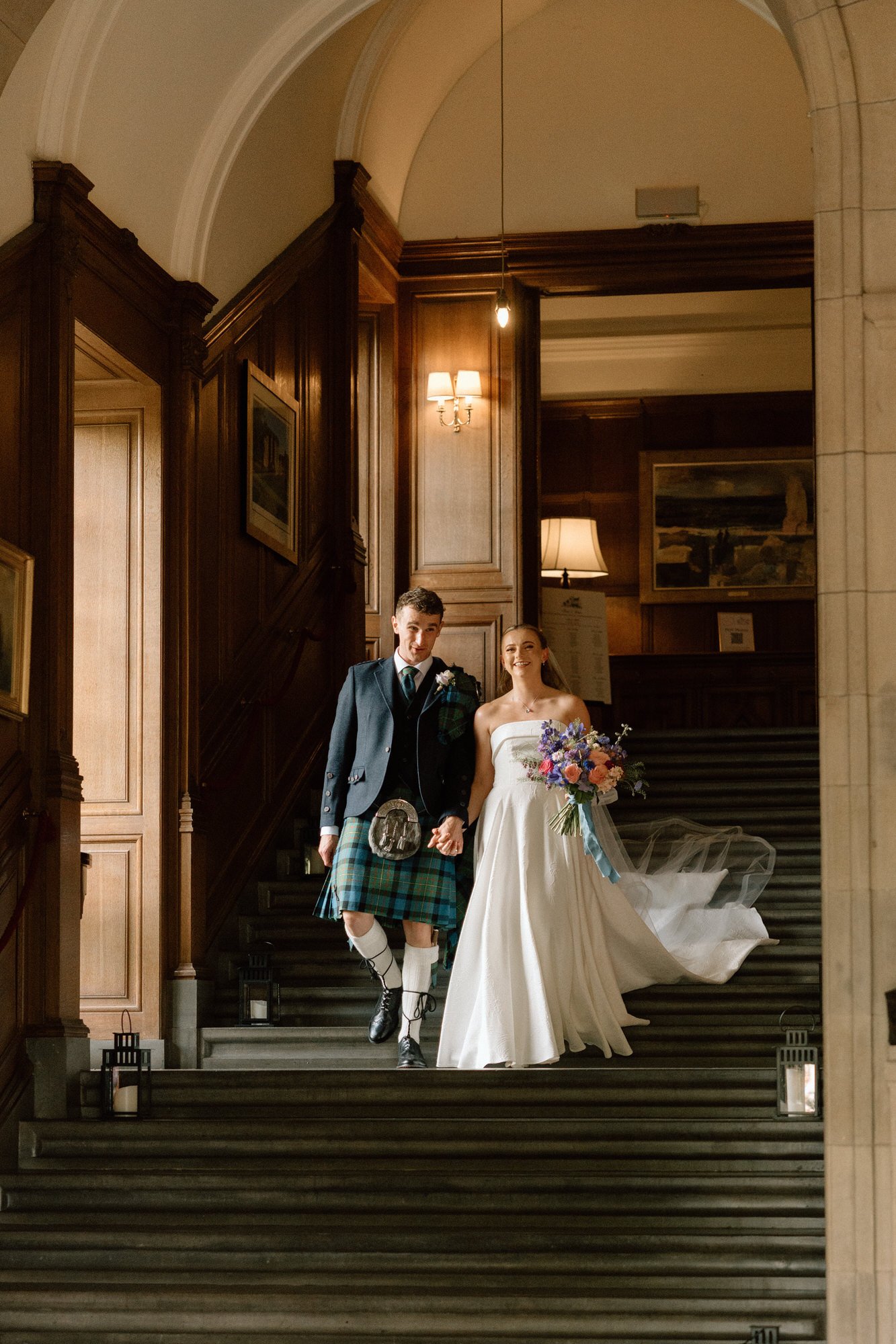 Wedding vows inside historic Rowallan Castle