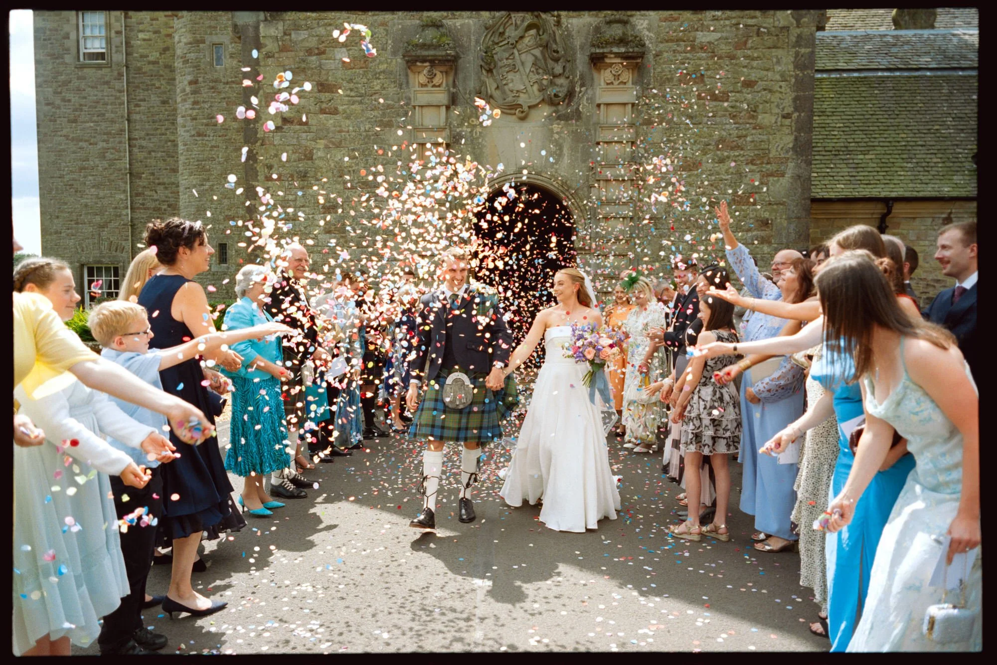 Guests gathered for the Rowallan Castle ceremony