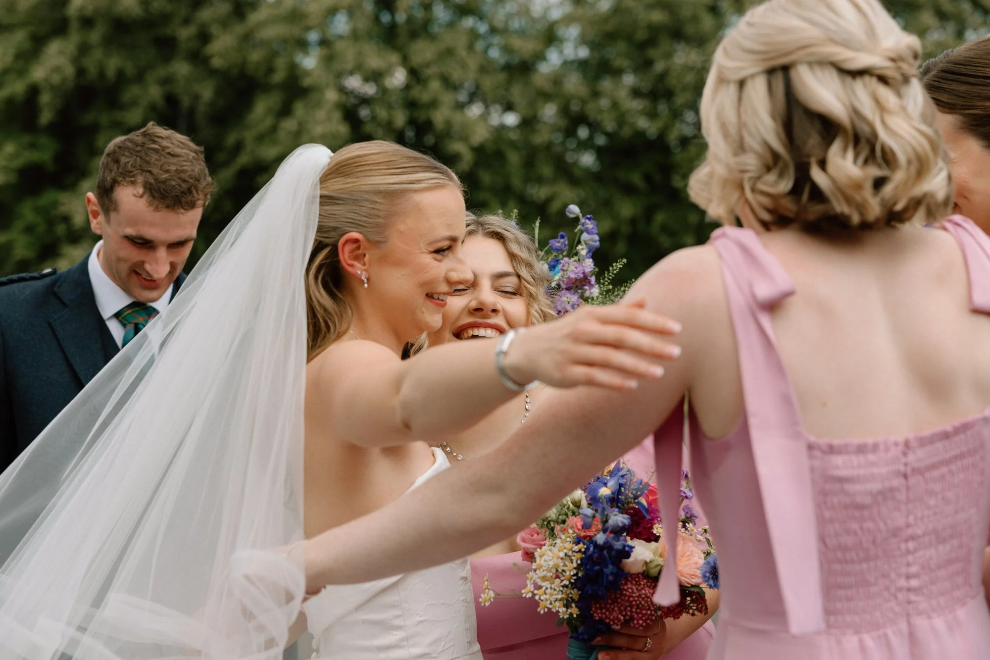 Iona and Lewis wedding portrait at Rowallan Castle