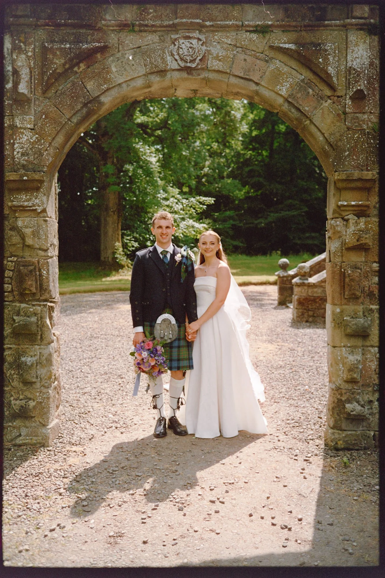 Analogue film portrait at Rowallan Castle