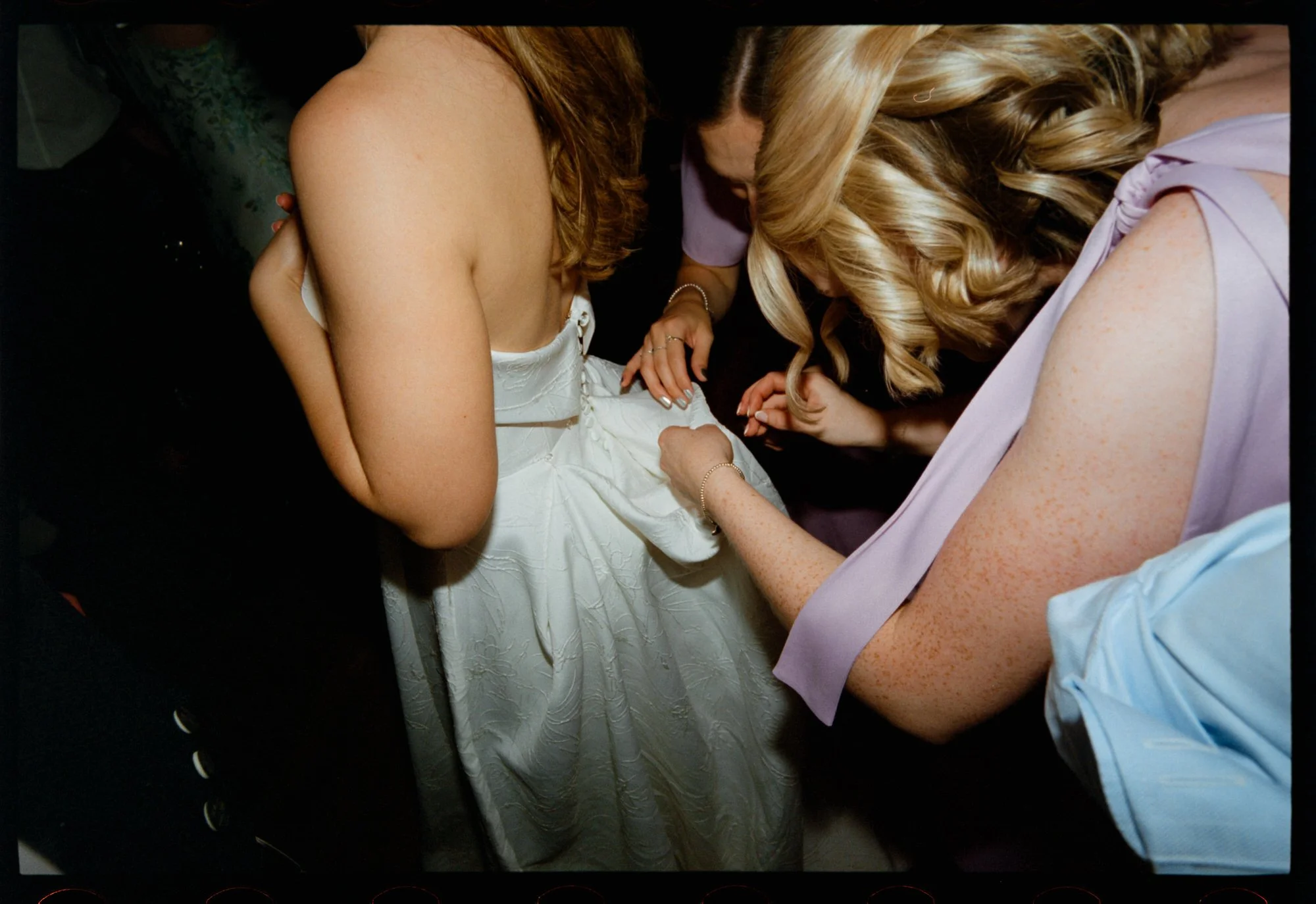 Guests on the terrace during a Rowallan Castle wedding