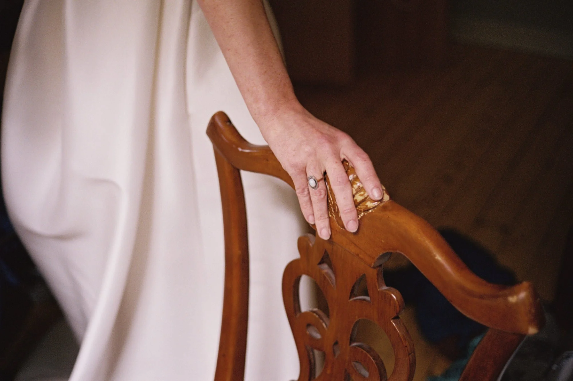 Wedding morning preparations at home in Morningside, Edinburgh