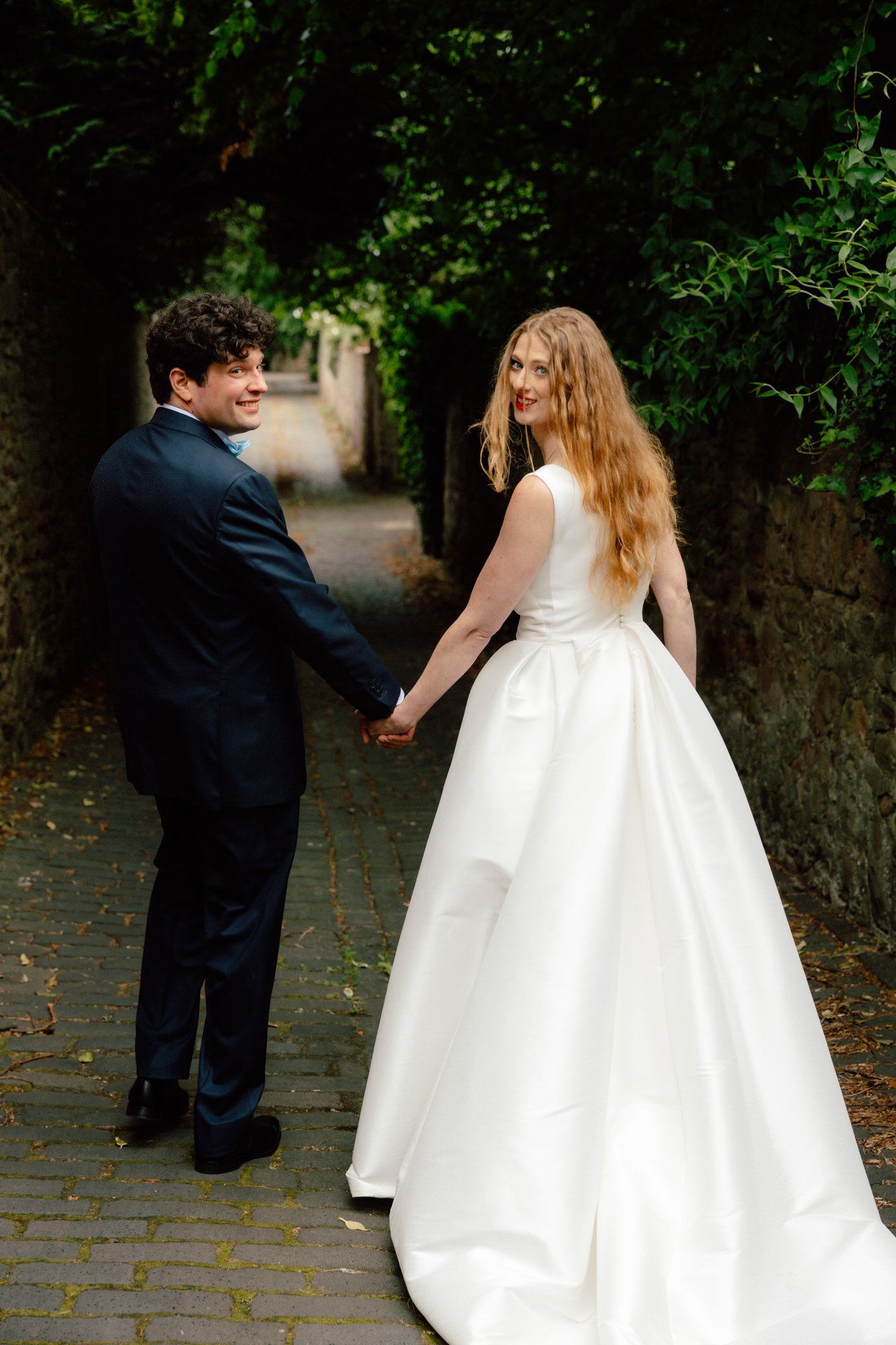 Alessandro and Mara together after their back-garden wedding