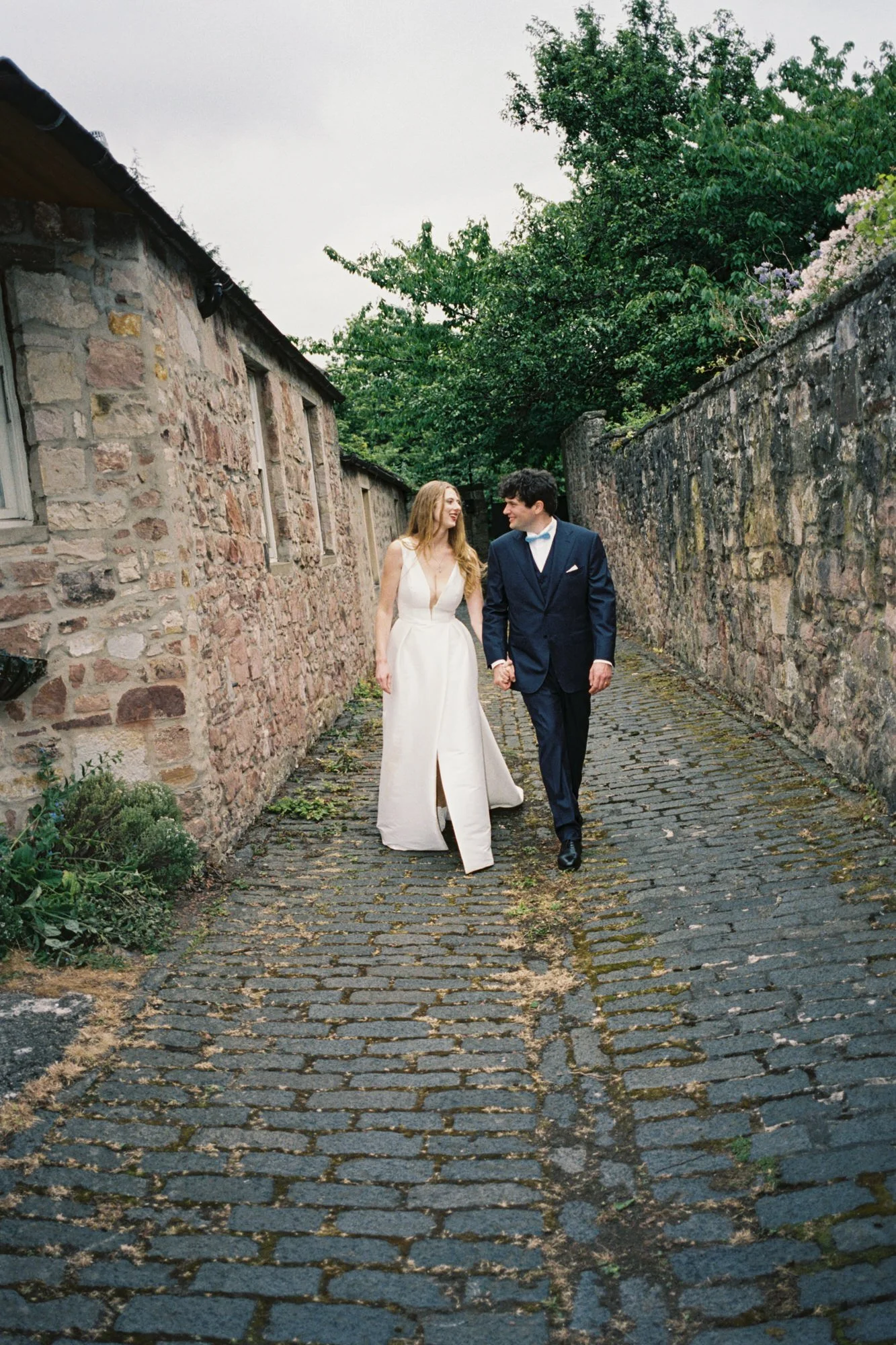 Alessandro and Mara together after their back-garden wedding