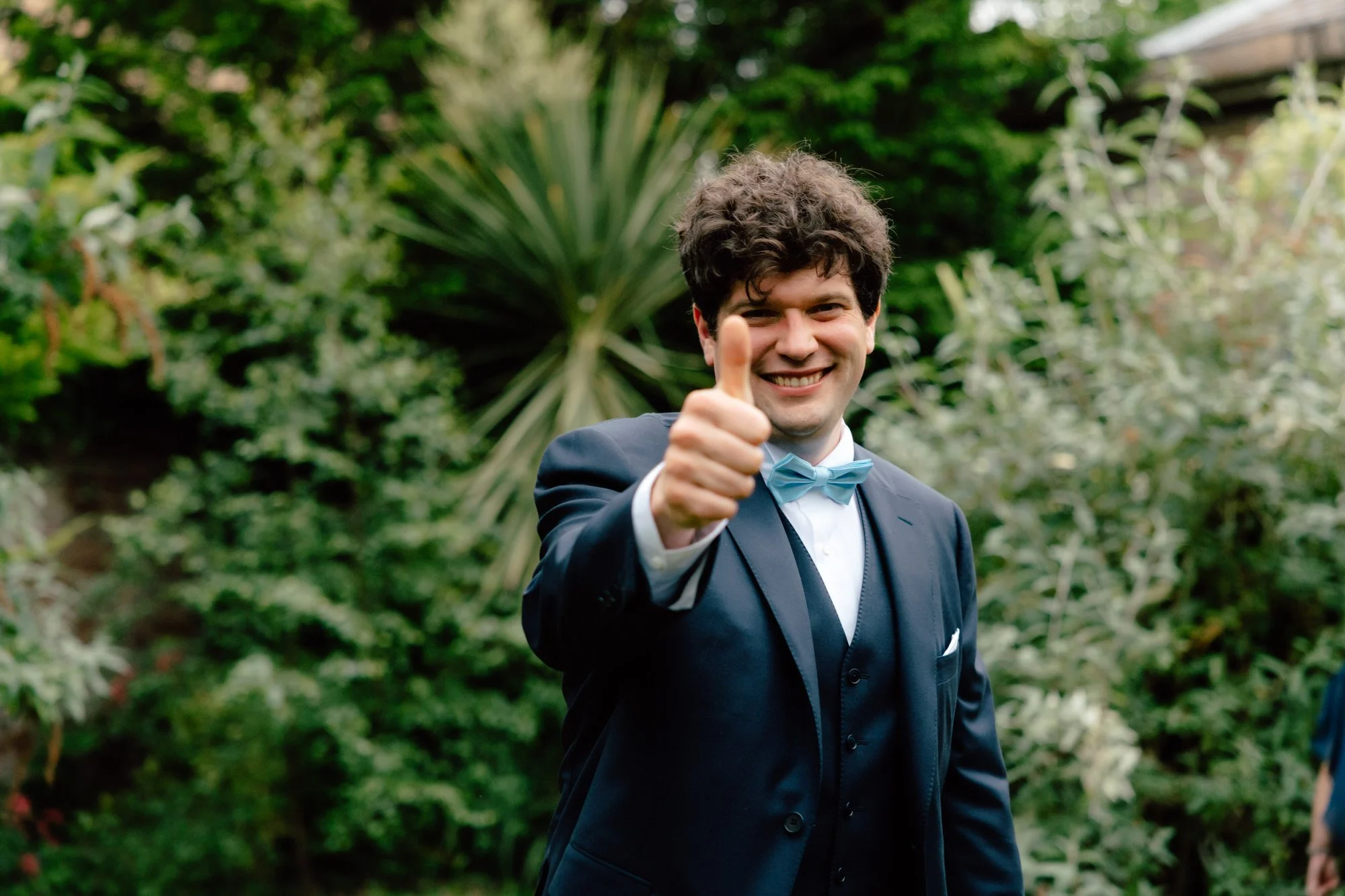 Candid speech during a relaxed Morningside wedding reception
