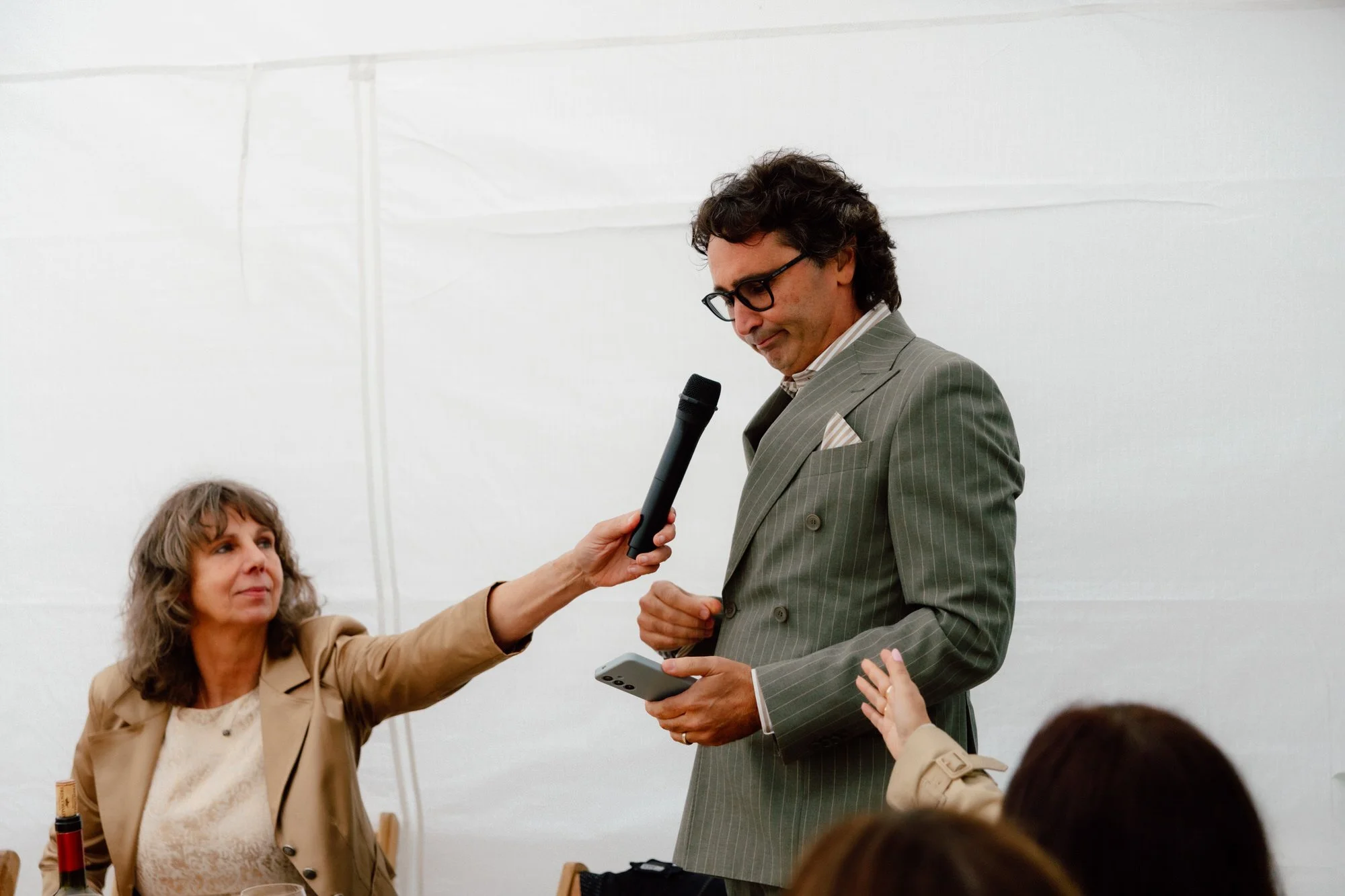Warm documentary photograph from an Edinburgh garden wedding