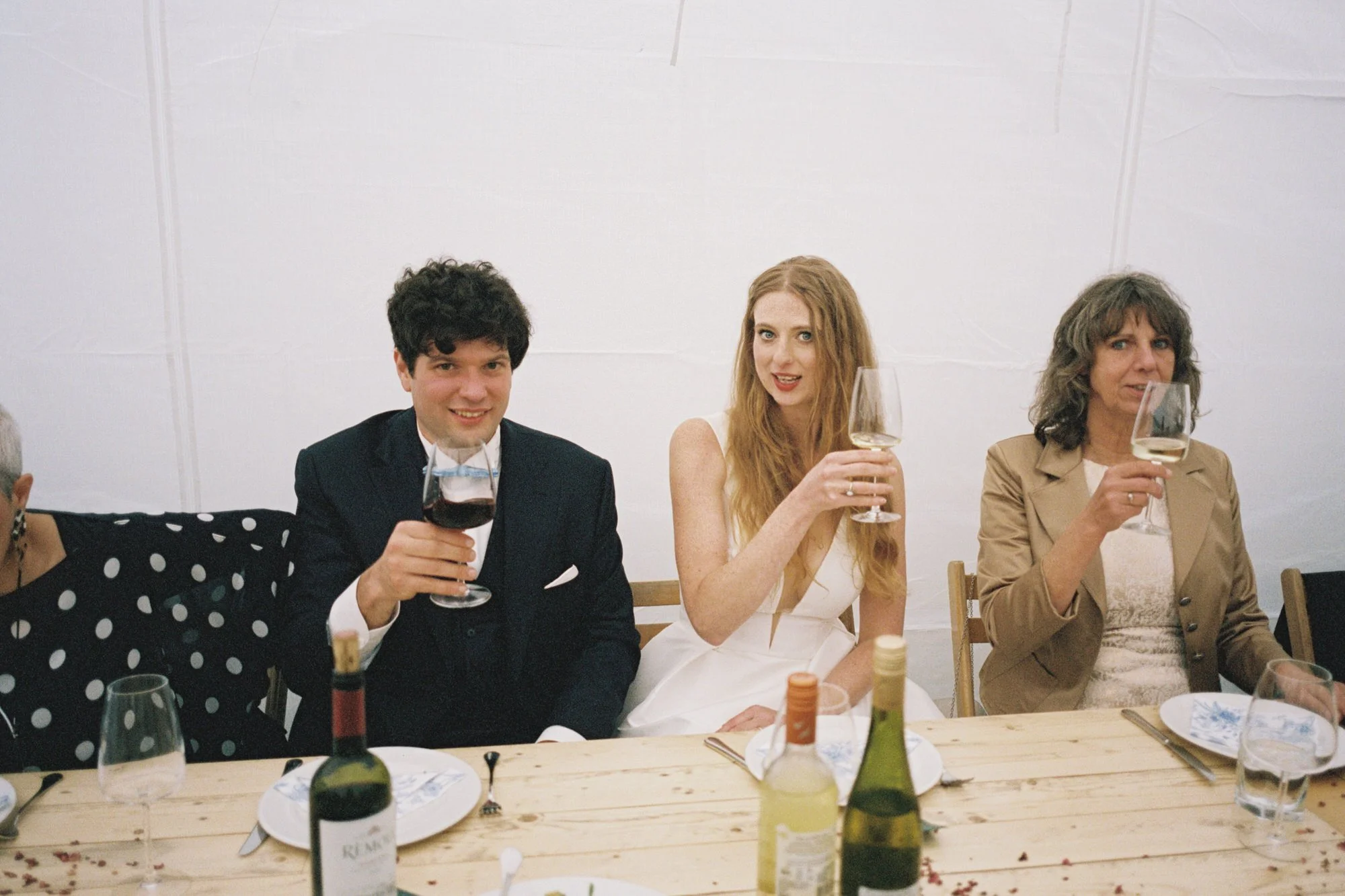 Candid speech during a relaxed Morningside wedding reception